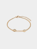Pulsera Doble De Eslabones Con Circonitas