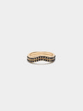 Anillo Doble Con Onda Y Cristales