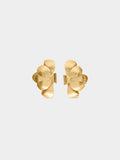 Pendientes Media Flor Con Relieve