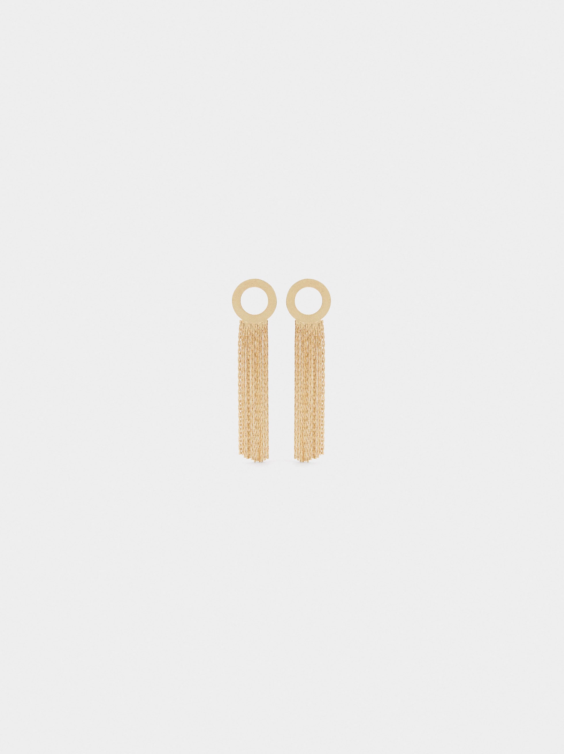Pendientes Largos Aros Con Flecos