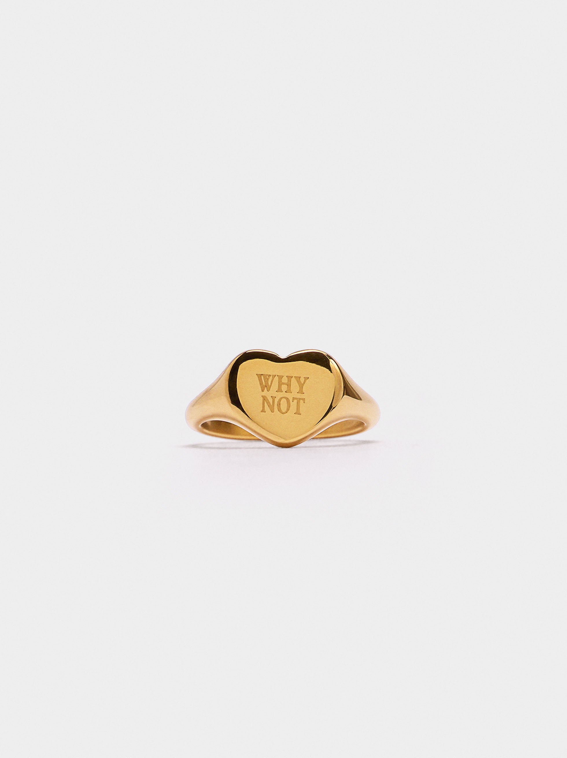 Anillo Sello Para Meñique Why Not - Acero Inoxidable