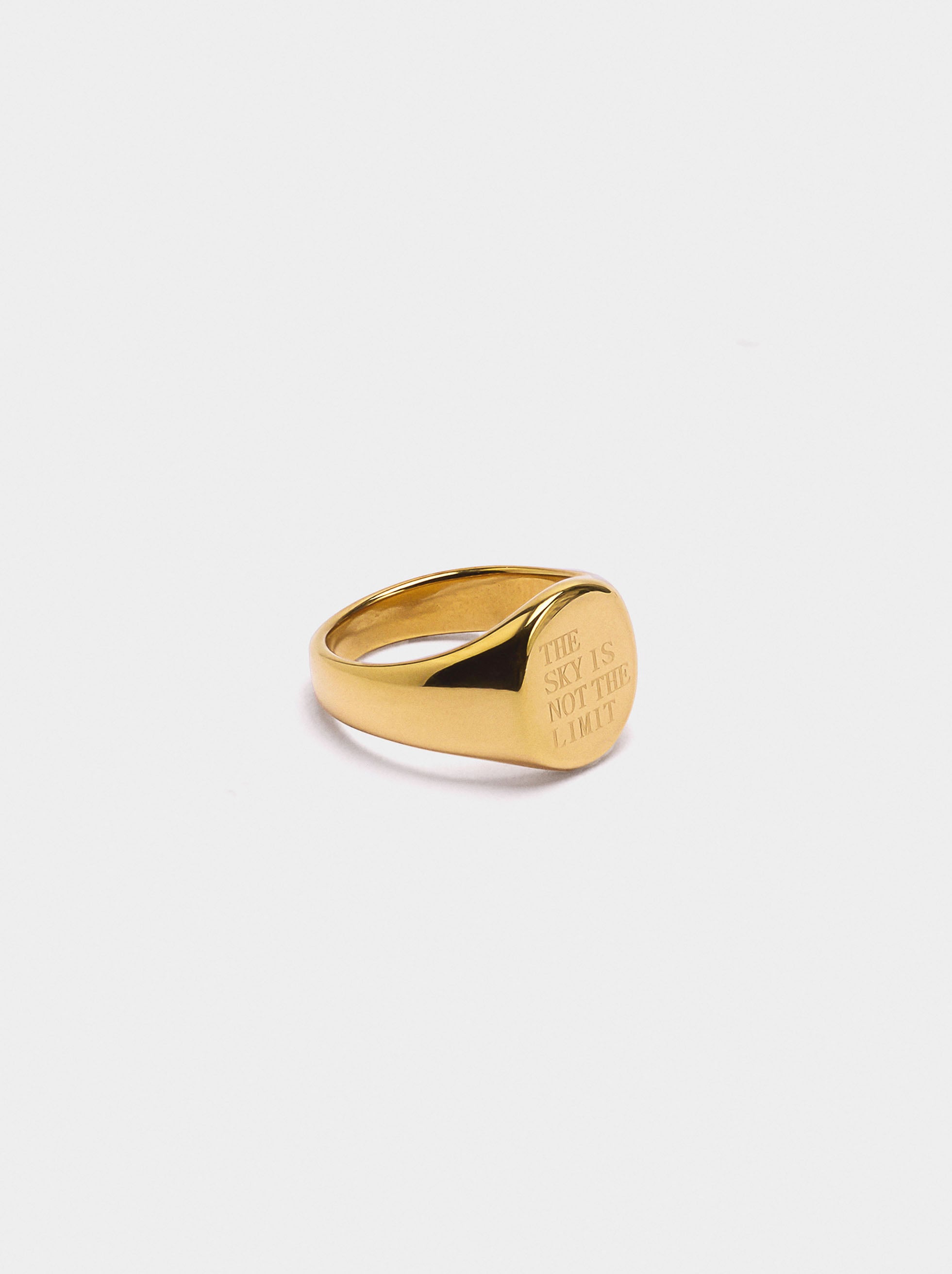 Anillo Sello Para Meñique The Sky - Acero Inoxidable