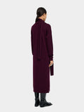 Vestido Midi De Punto Con Bufanda