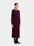 Vestido Midi De Punto Con Bufanda
