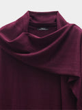 Vestido Midi De Punto Con Bufanda