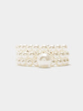 Set De Pulseras Elásticas Con Perlas