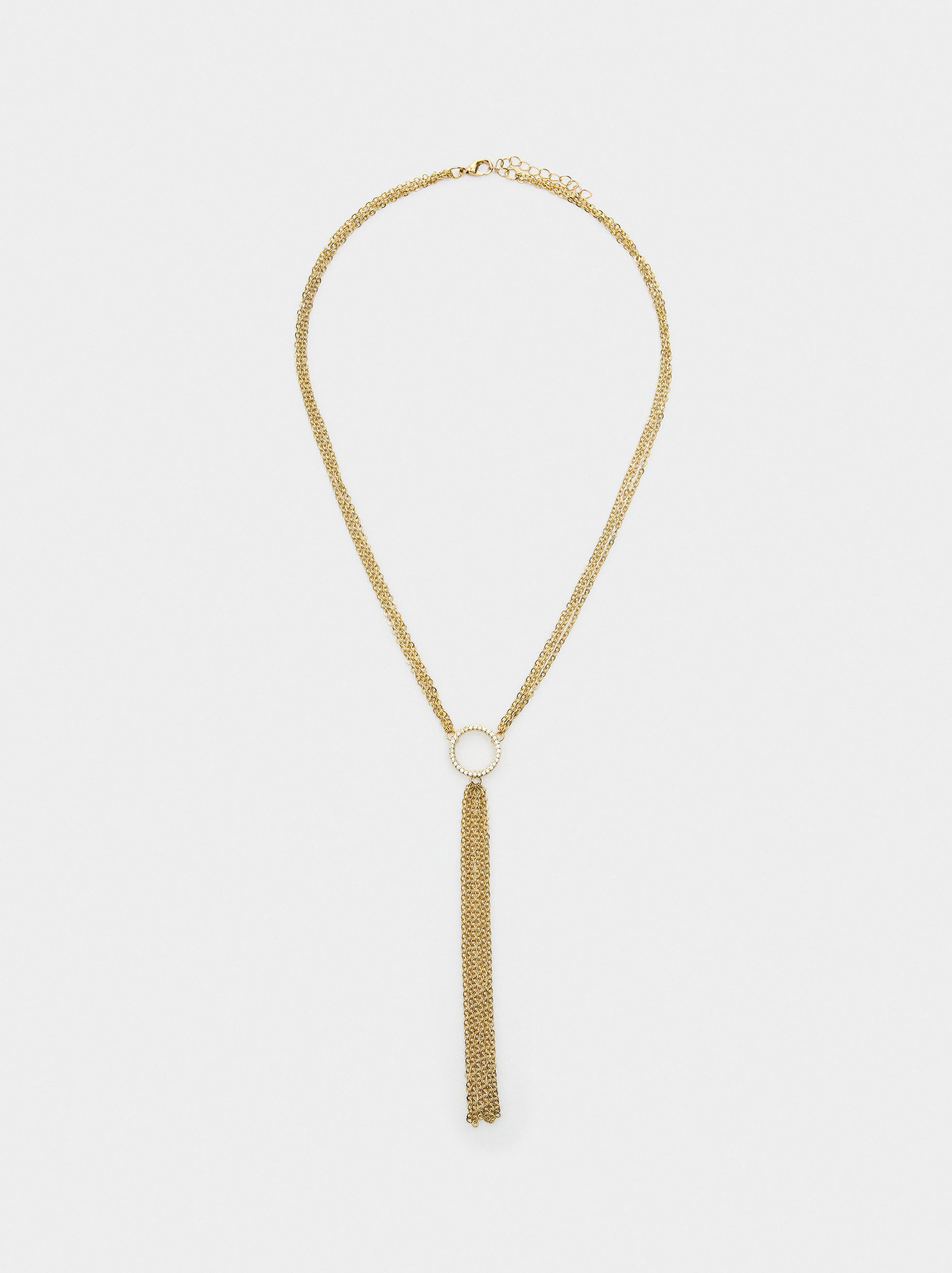 Multicollar De Cadenas Y Aro Con Circonitas