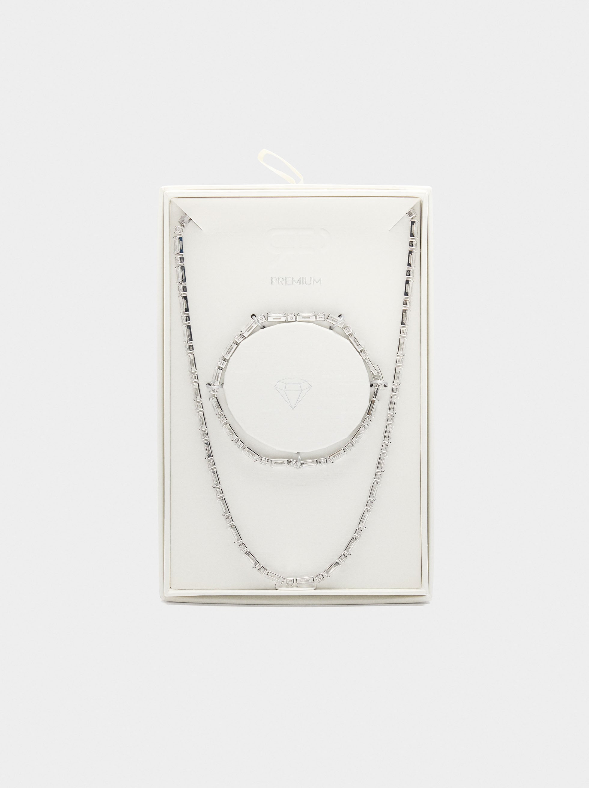 Set Collar Y Pulsera Con Circonitas