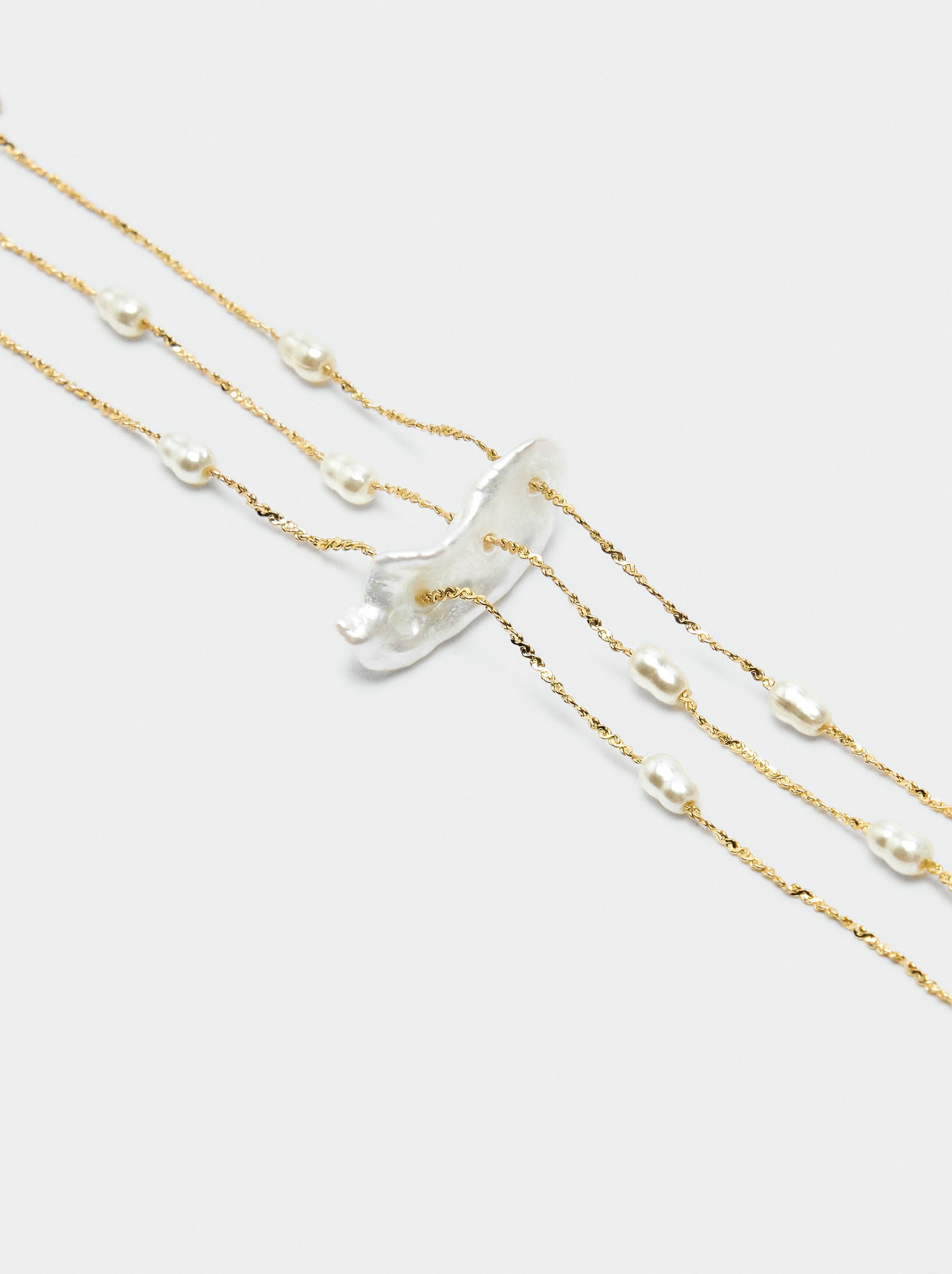 Multipulsera Con Perlas De Agua Dulce