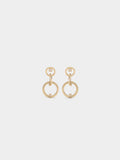 Pendientes Largos De Aros Con Circonitas