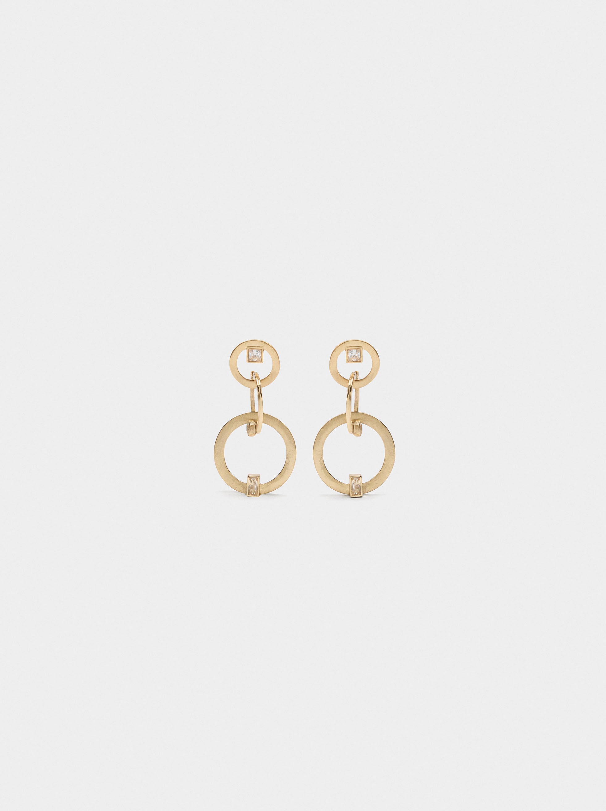 Pendientes Largos De Aros Con Circonitas