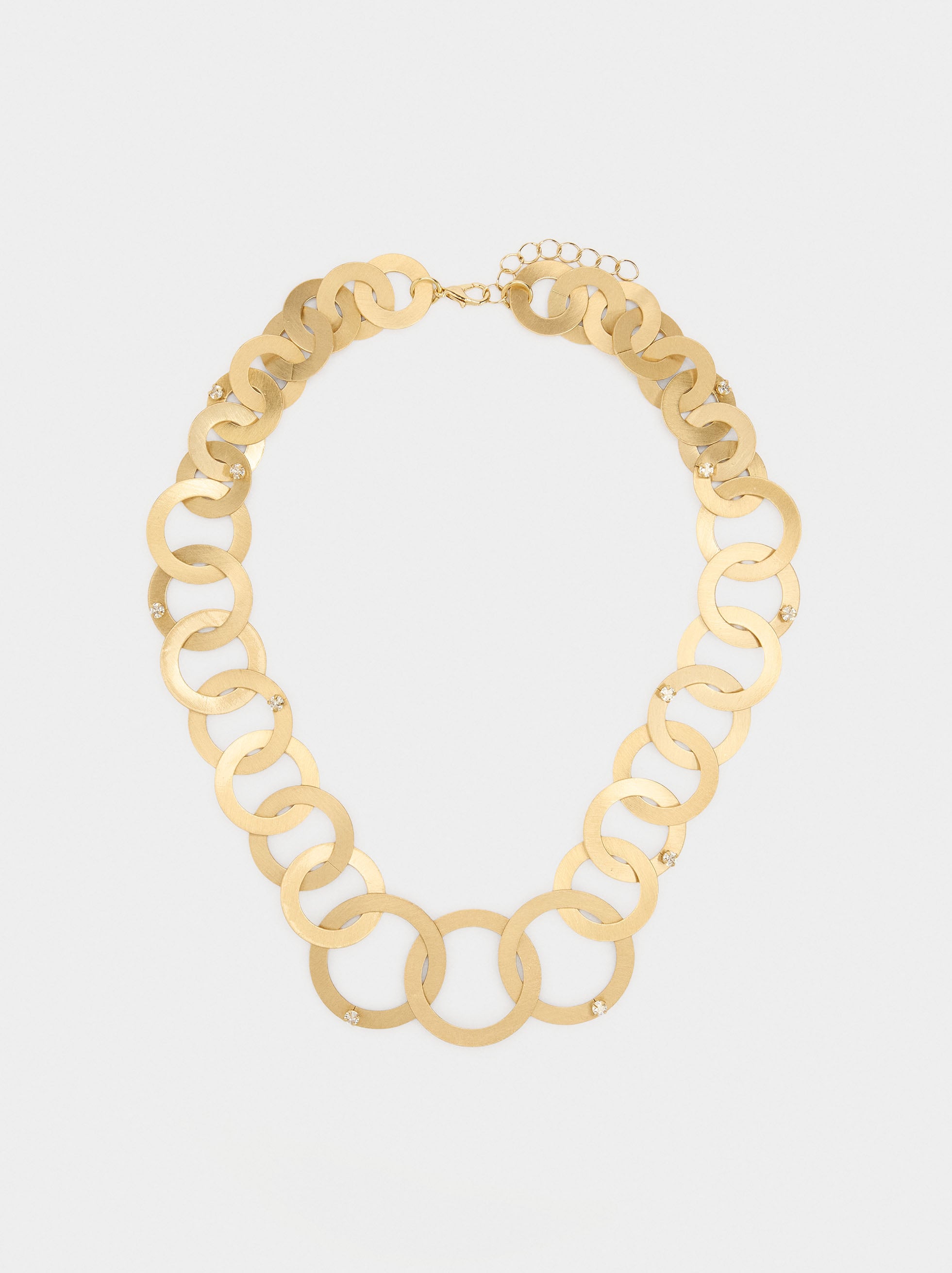 Collar Aros Entrelazados Con Circonitas