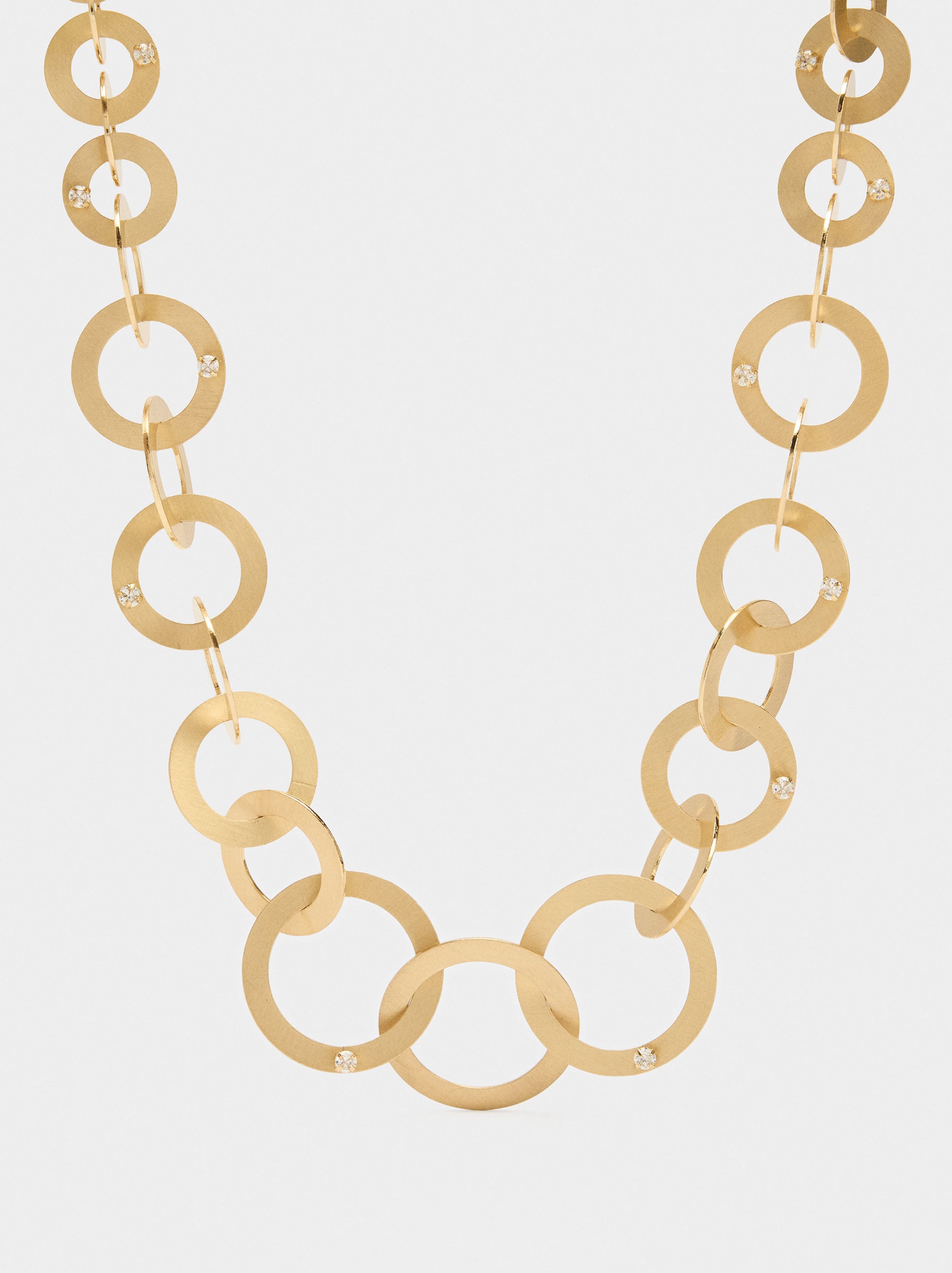 Collar Aros Entrelazados Con Circonitas