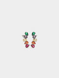 Pendientes Ear Jacket Circonitas Multicolor