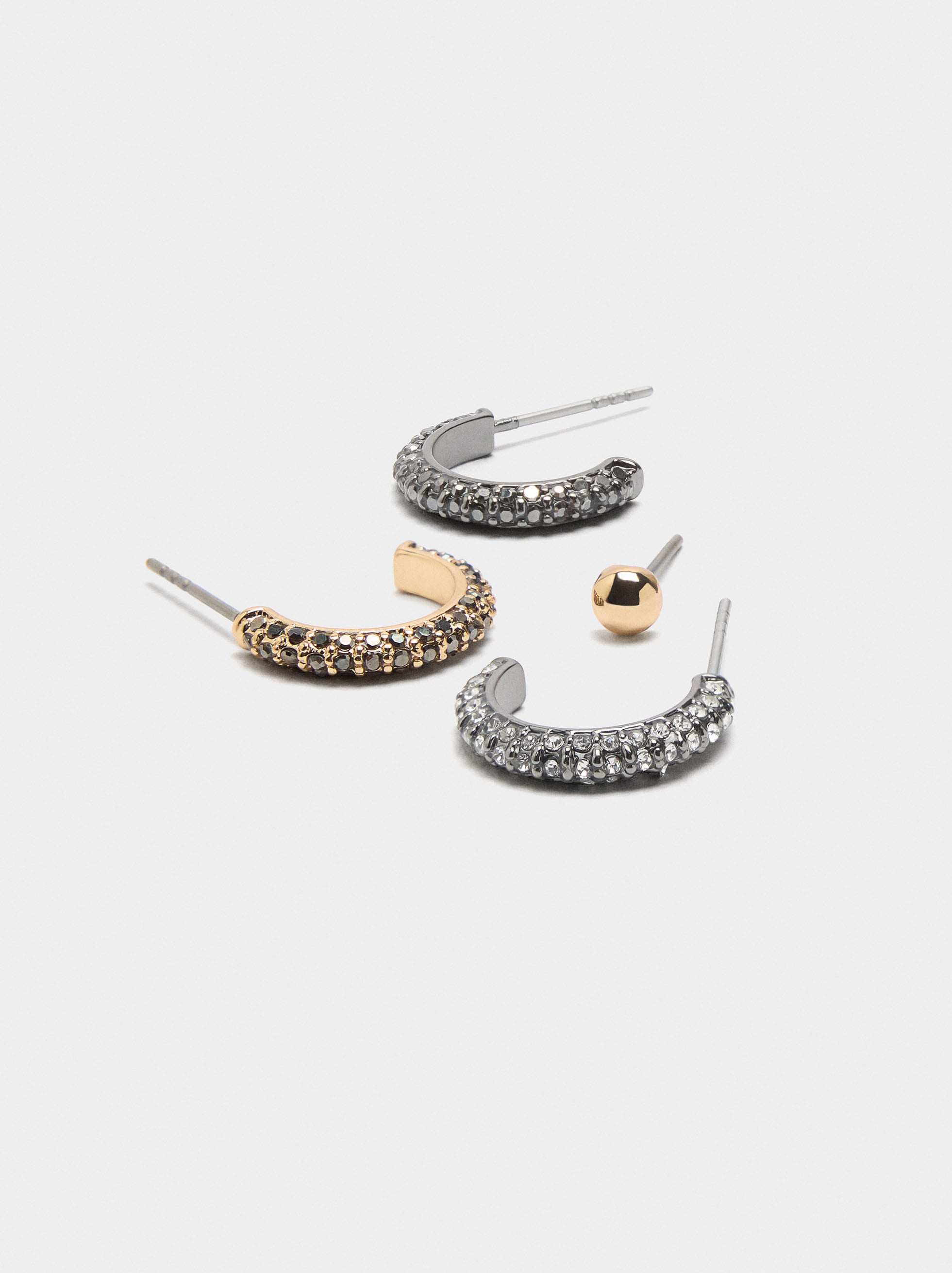 Set De Aros Con Circonitas