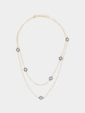 Collar Doble Con Aros Con Circonitas