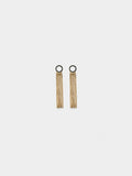 Pendientes Largos Con Aros Y Hilos Metálicos
