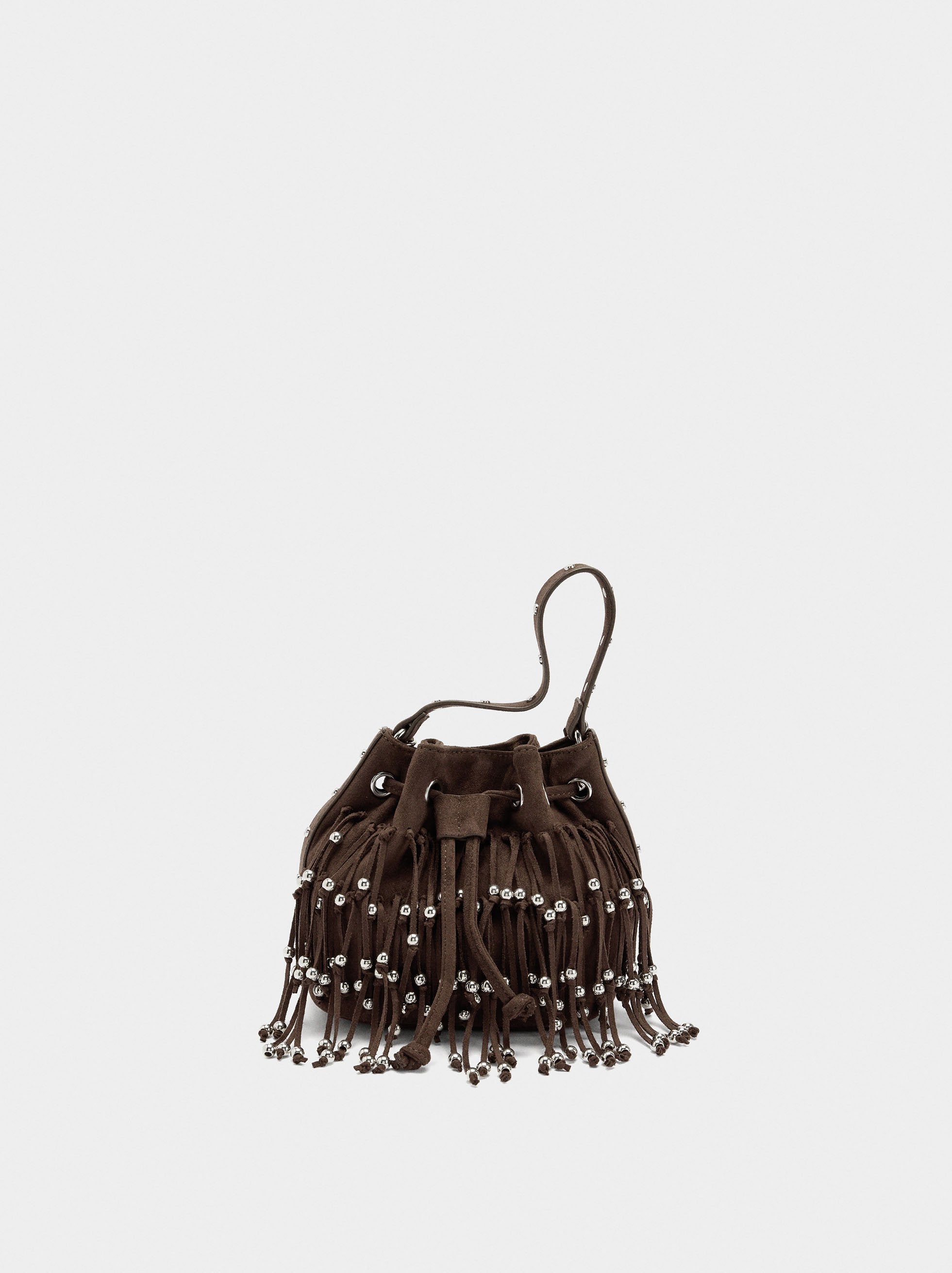 Bolso De Fiesta Con Flecos Y Cuentas
