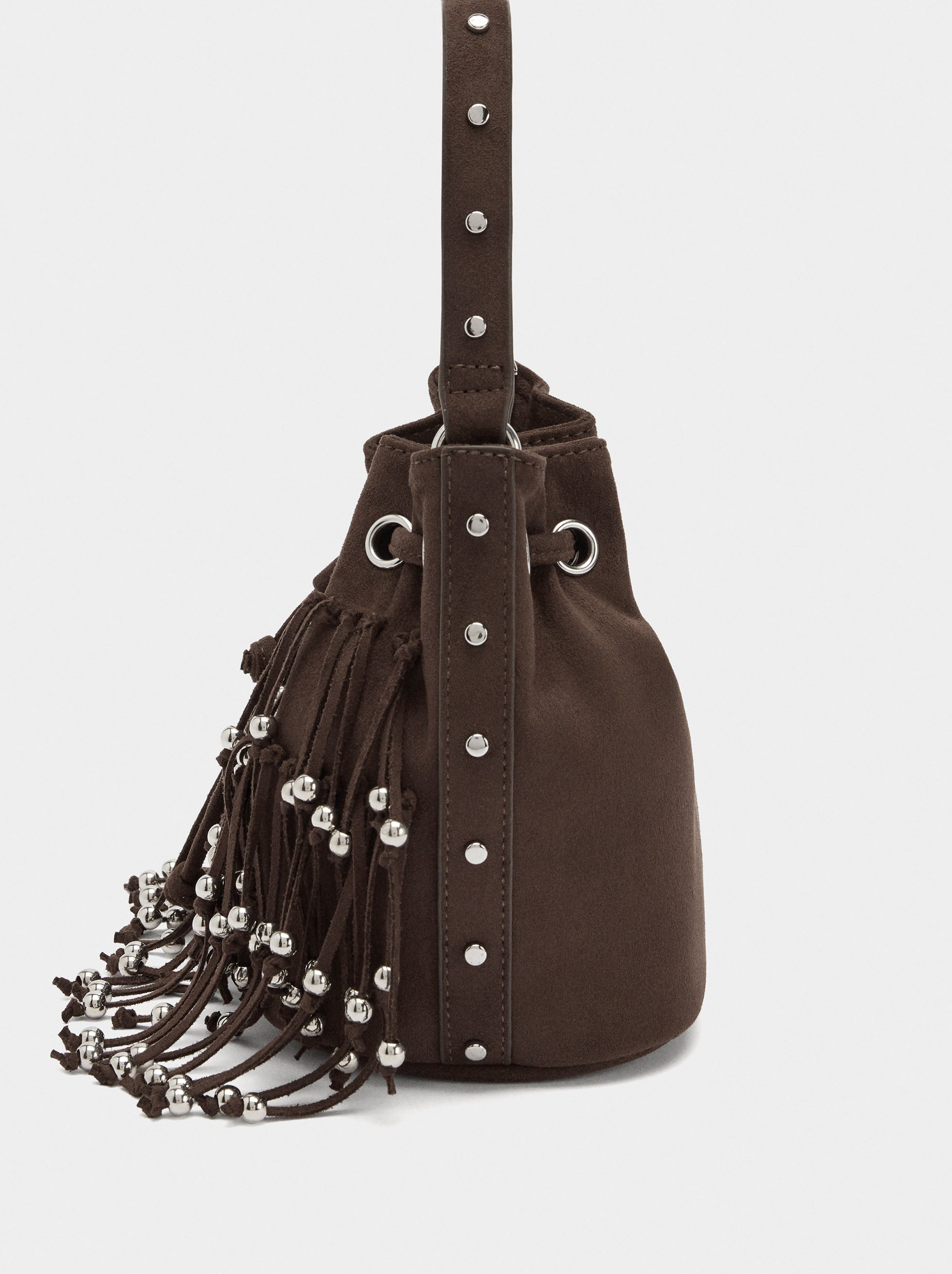 Bolso De Fiesta Con Flecos Y Cuentas