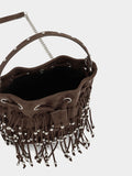 Bolso De Fiesta Con Flecos Y Cuentas