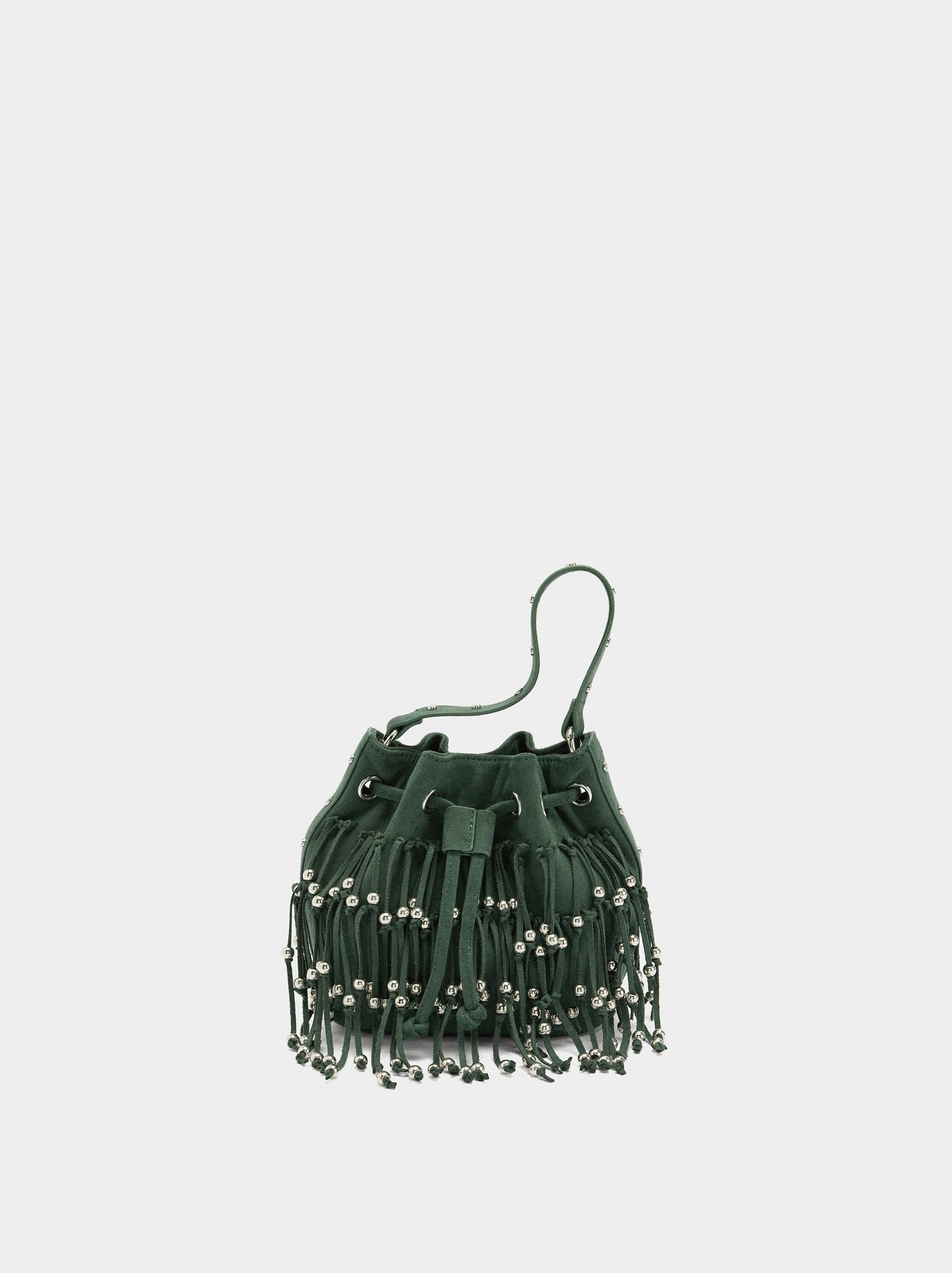 Bolso De Fiesta Con Flecos Y Cuentas
