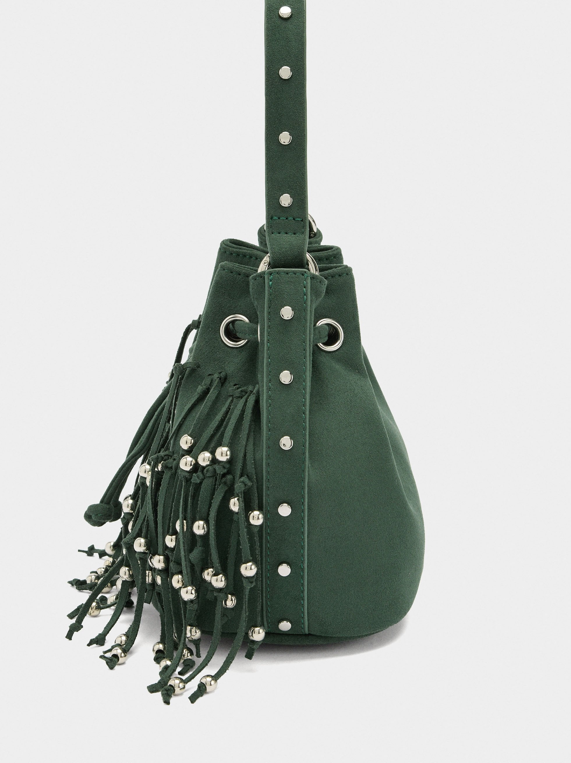 Bolso De Fiesta Con Flecos Y Cuentas
