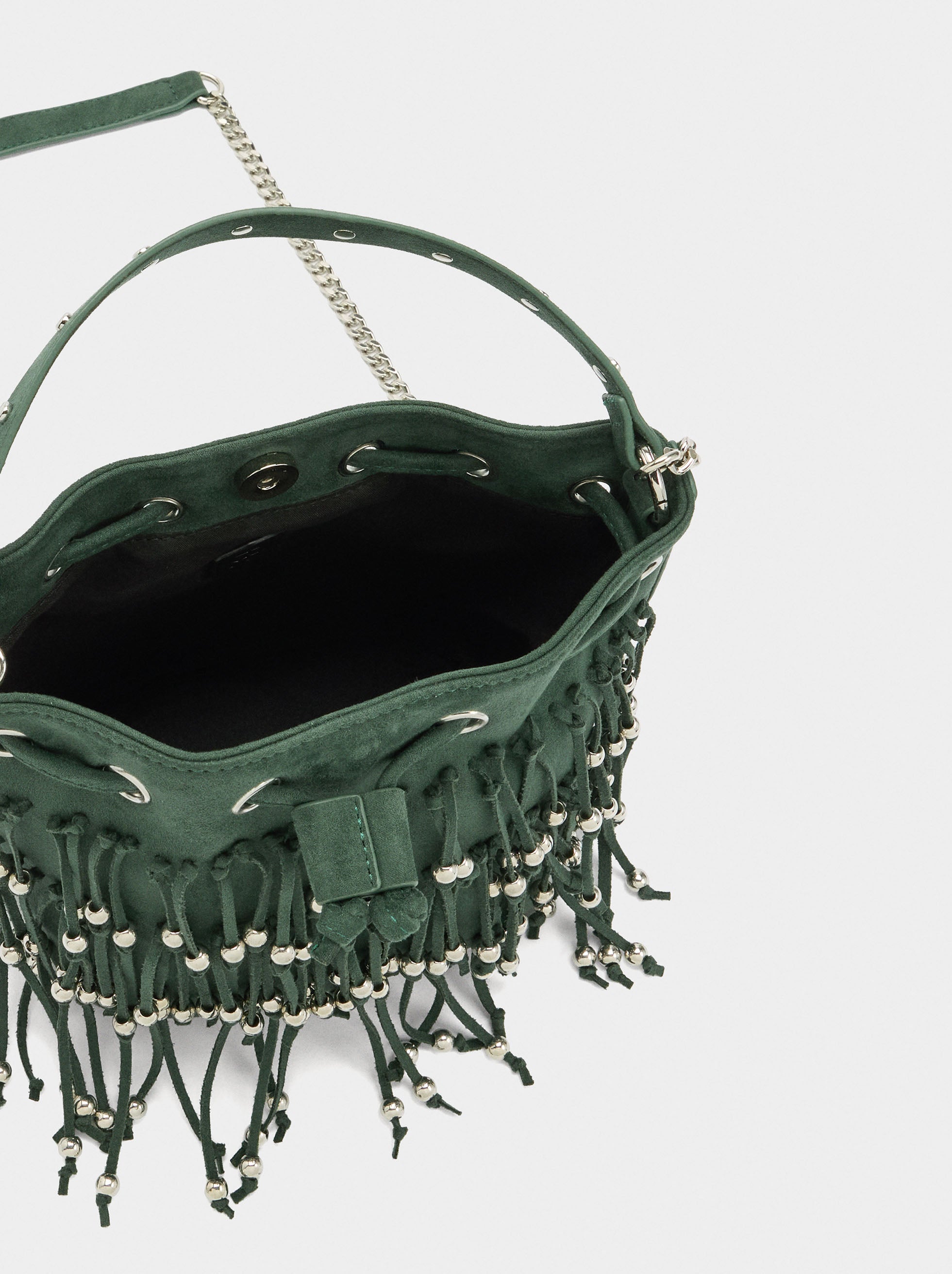Bolso De Fiesta Con Flecos Y Cuentas