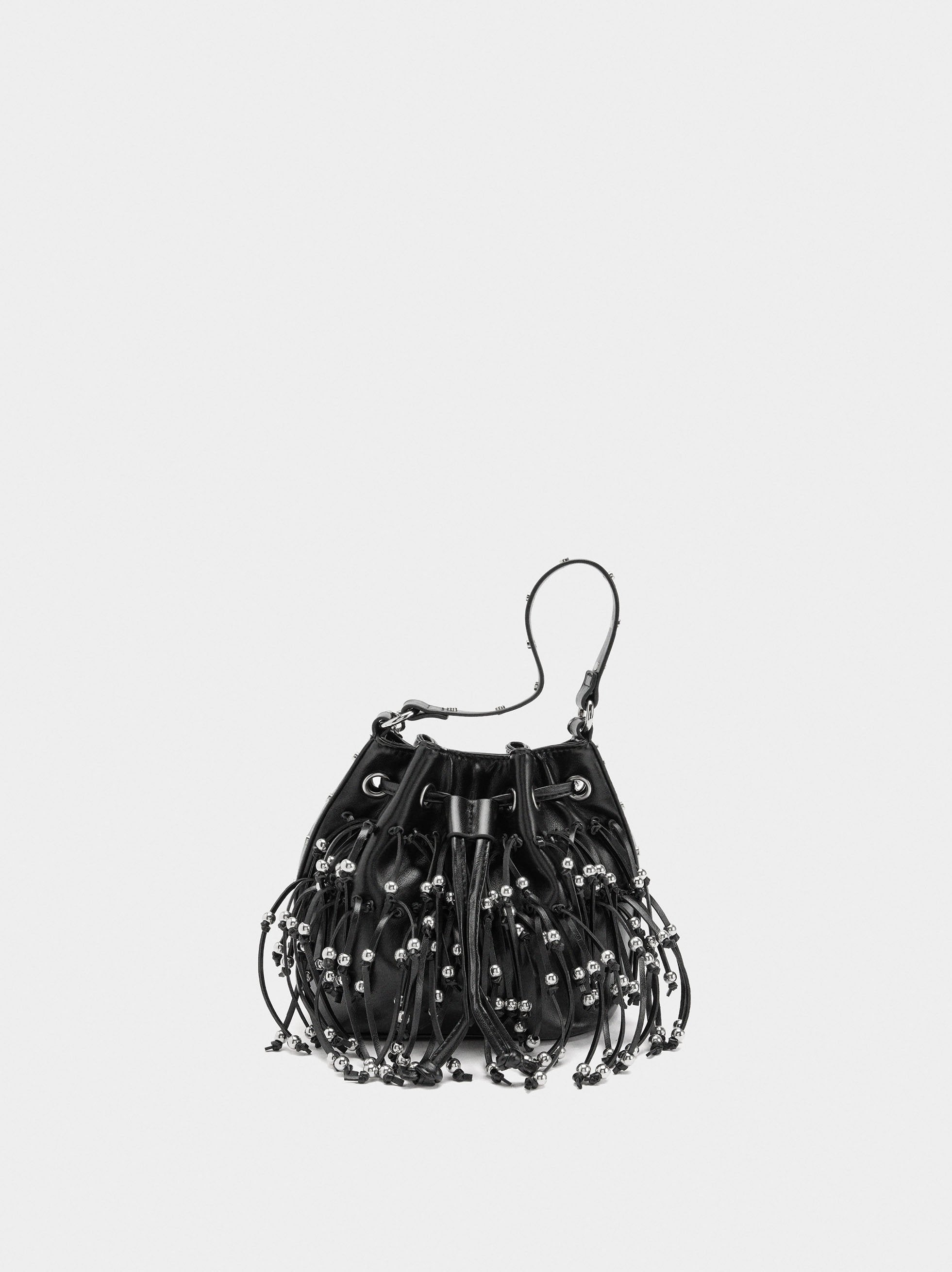 Bolso De Fiesta Con Flecos Y Cuentas