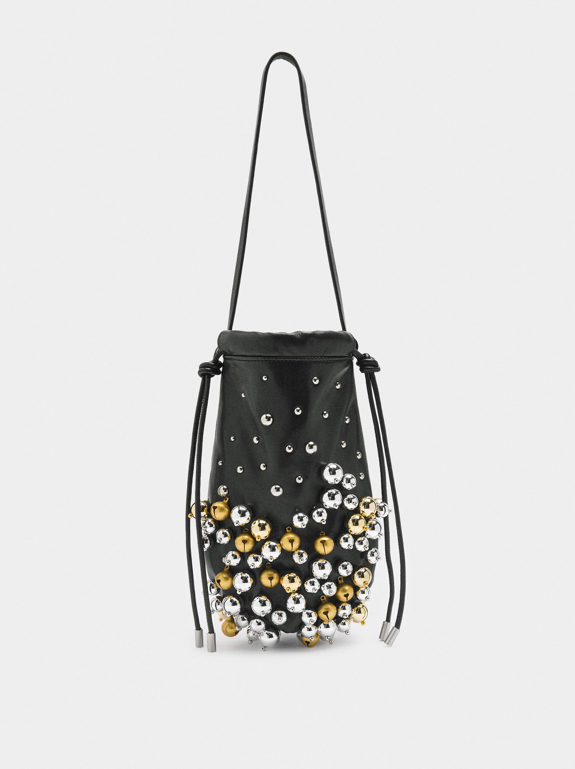Bolso De Fiesta De Efecto Piel Con Esferas
