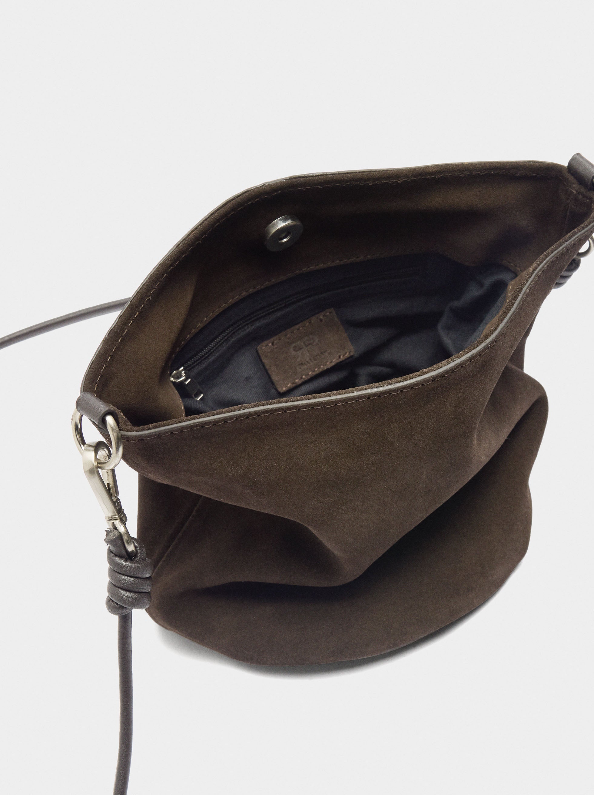 Bolso Bucket De Piel Con Bandolera