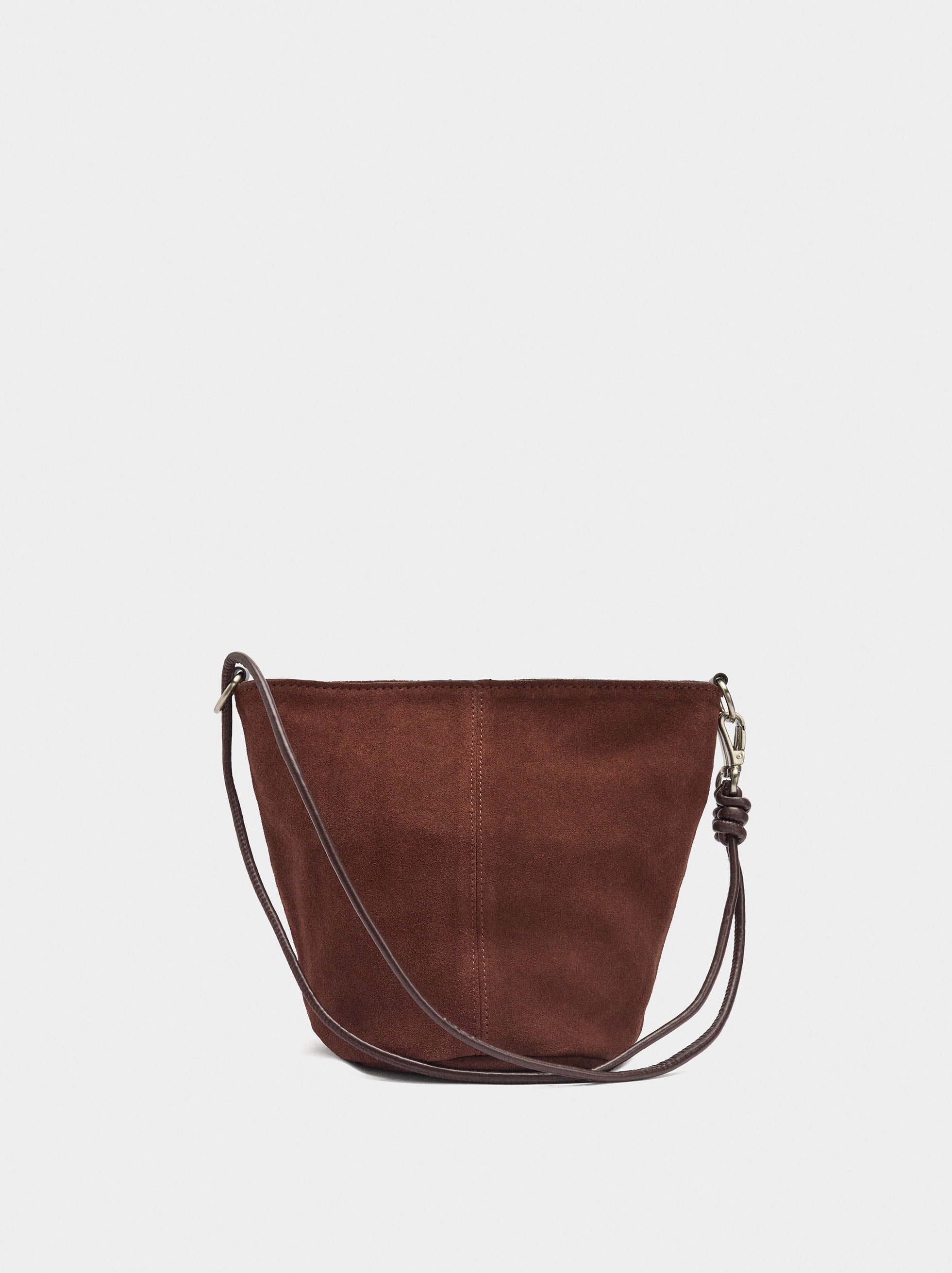 Bolso Bucket De Piel Con Bandolera