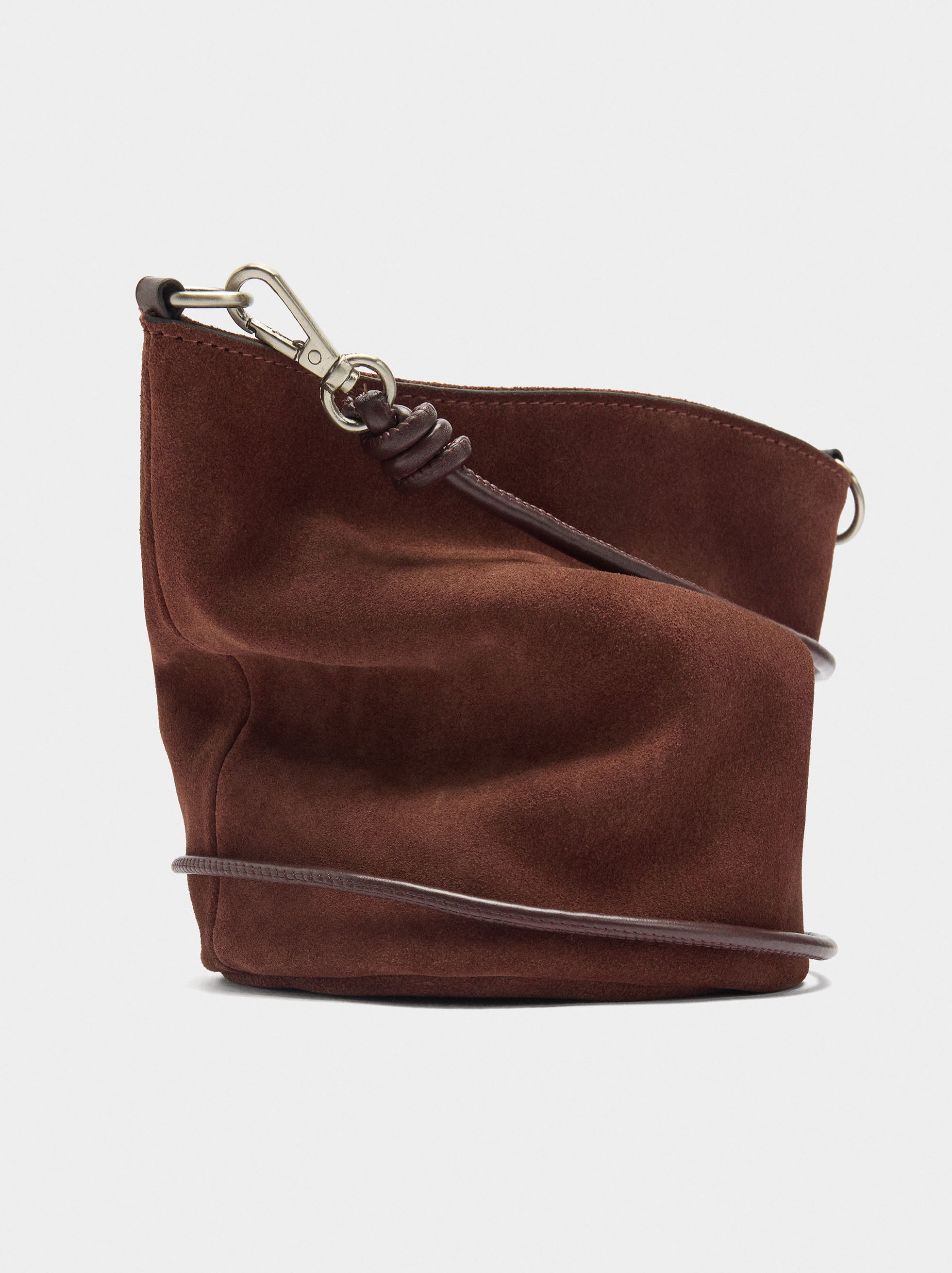 Bolso Bucket De Piel Con Bandolera