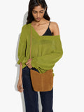 Bolso Bucket De Piel Con Bandolera