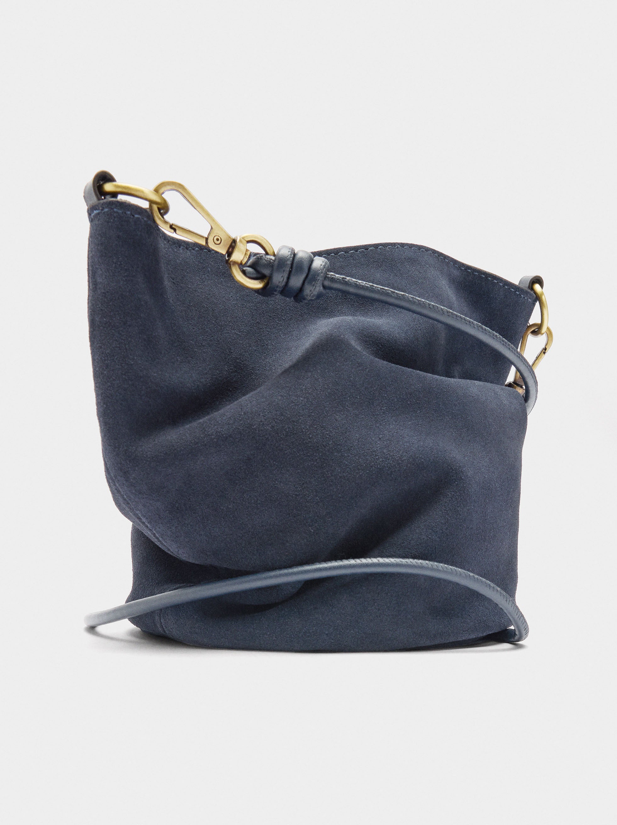 Bolso Bucket De Piel Con Bandolera