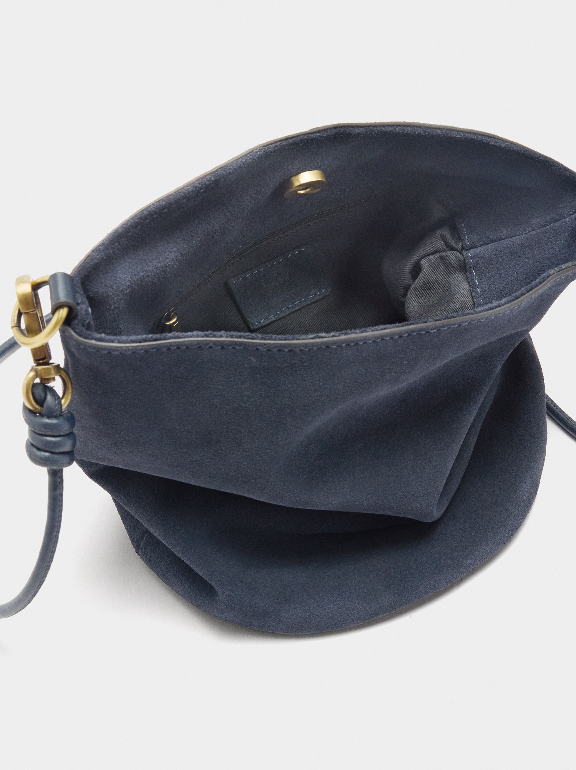 Bolso Bucket De Piel Con Bandolera