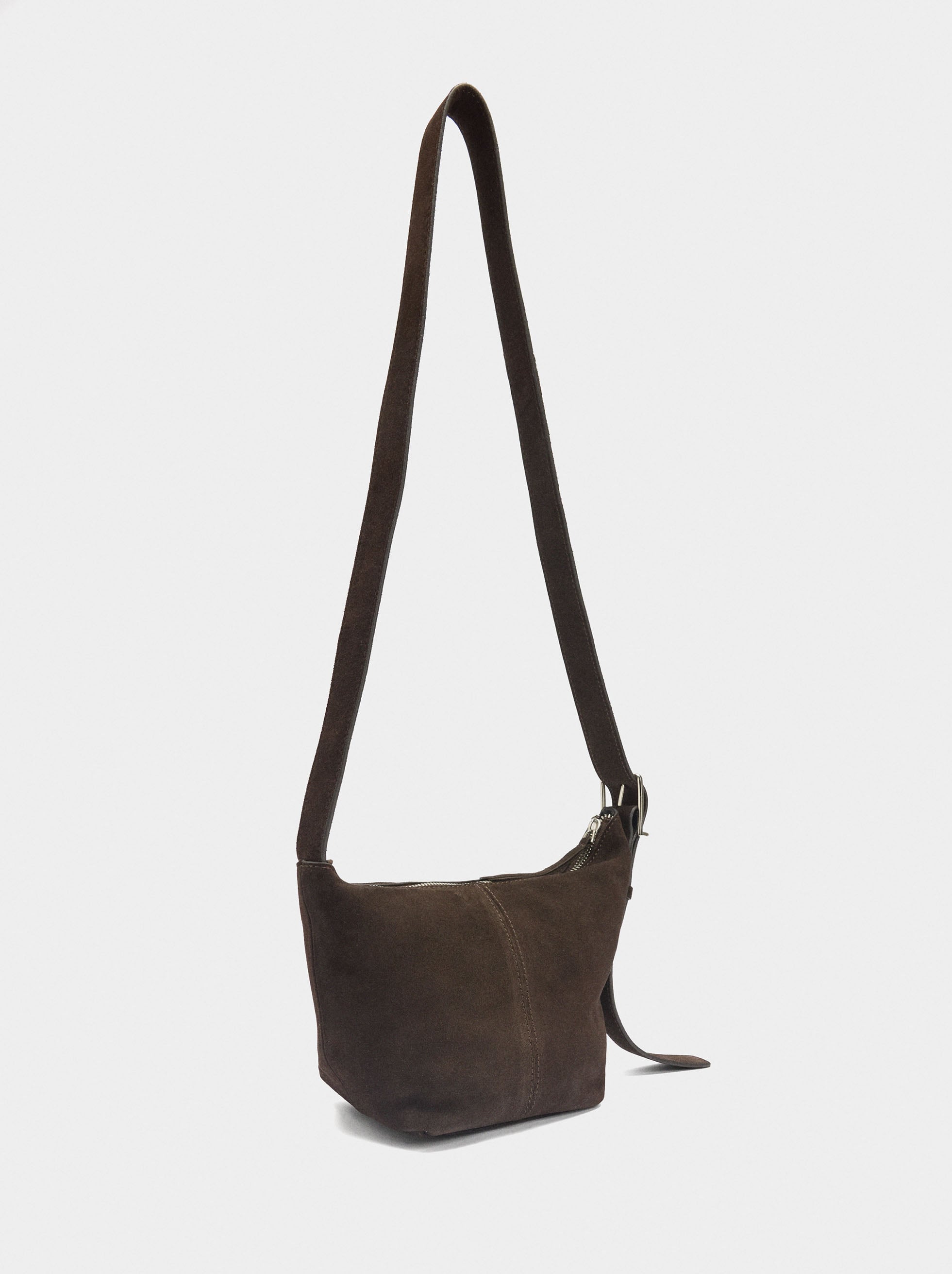 Bolso Bandolera De Piel Lisa