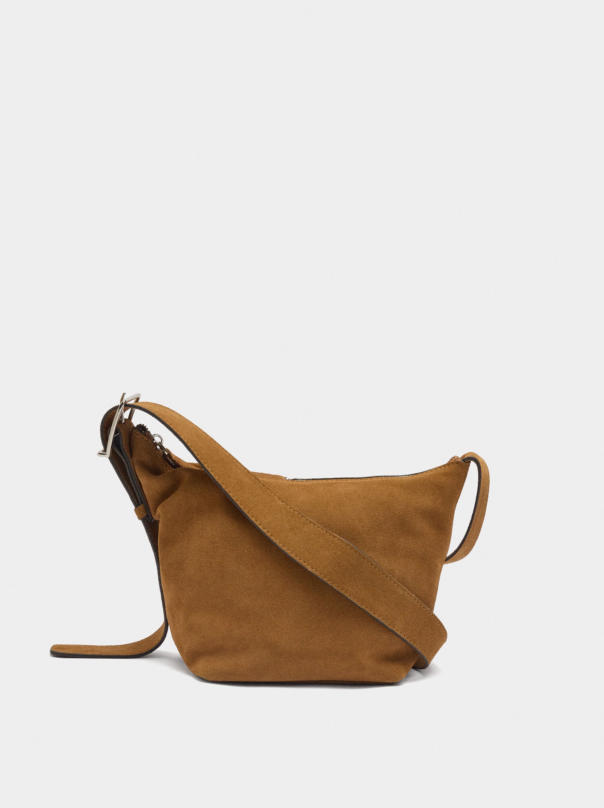 Bolso Bandolera De Piel Lisa