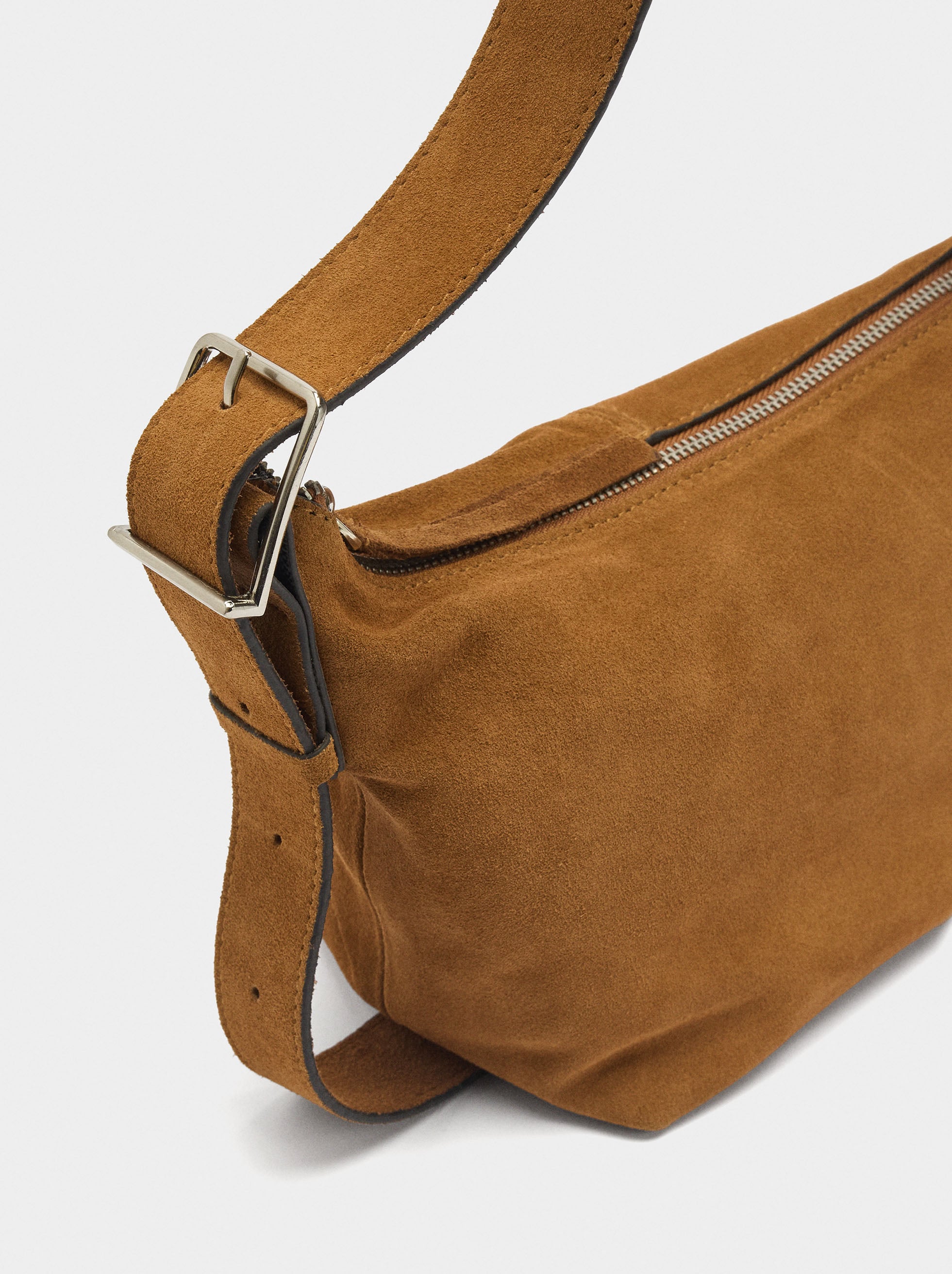 Bolso Bandolera De Piel Lisa