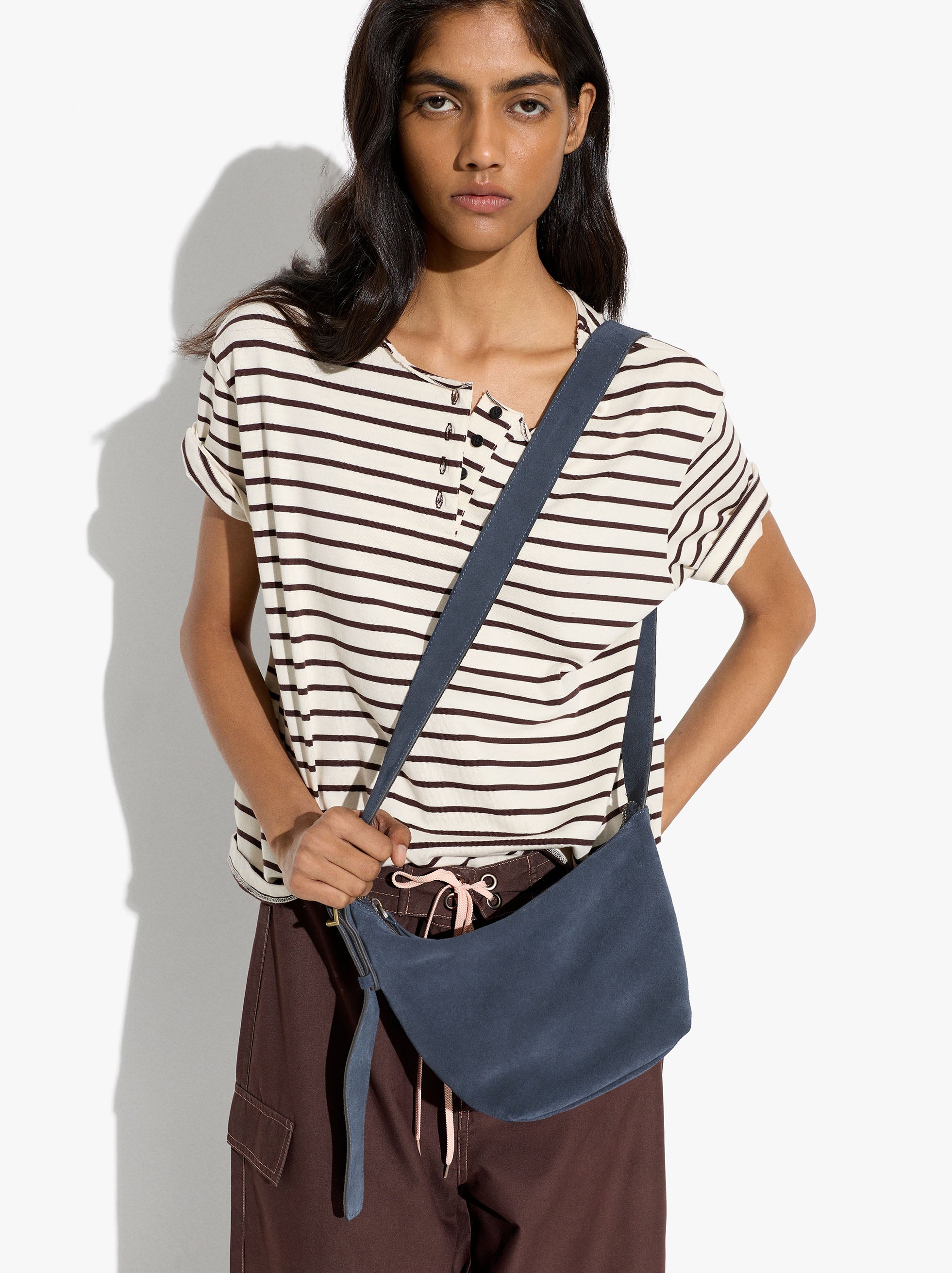 Bolso Bandolera De Piel Lisa