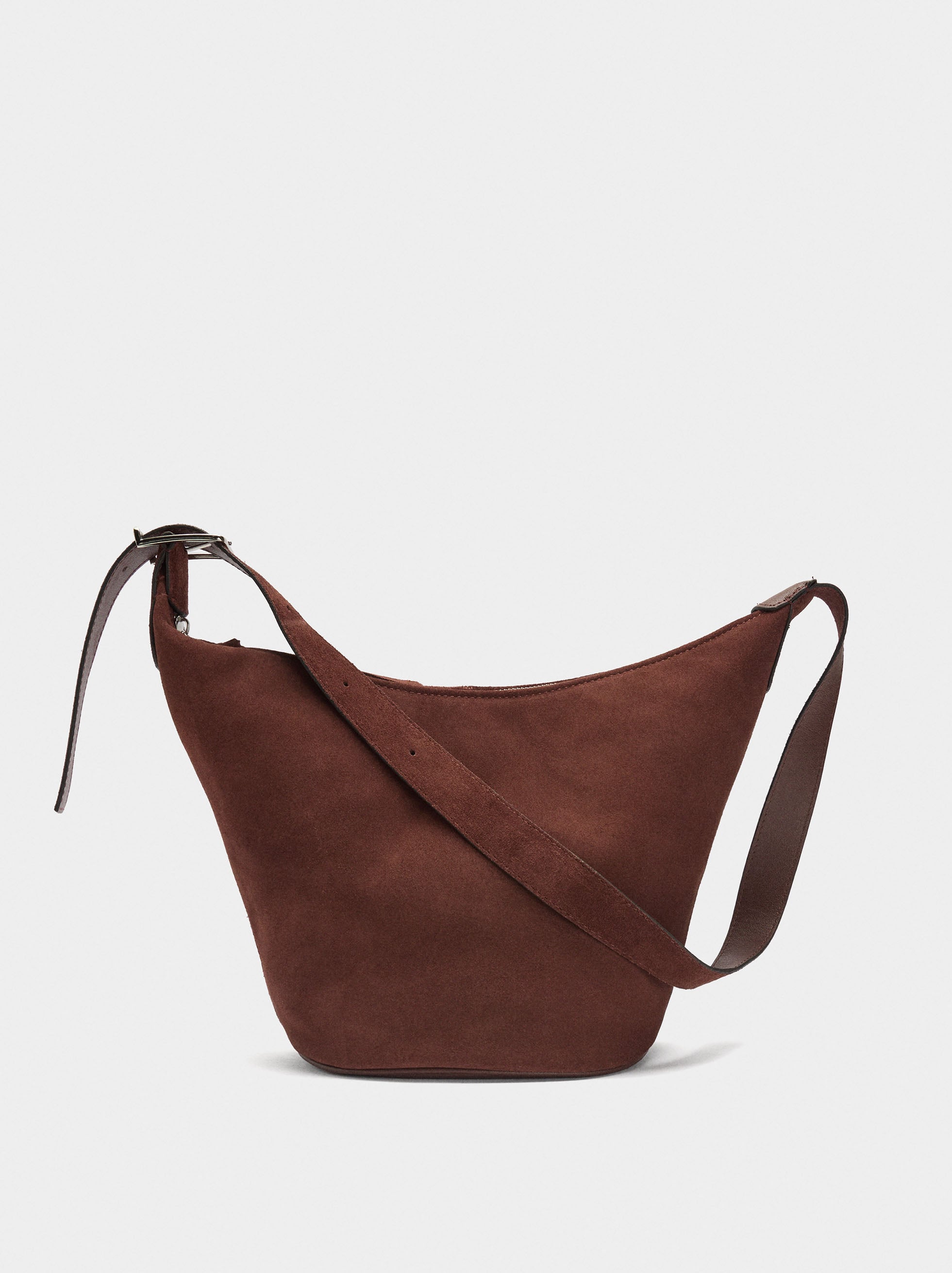 Bolso Bandolera De Piel Lisa