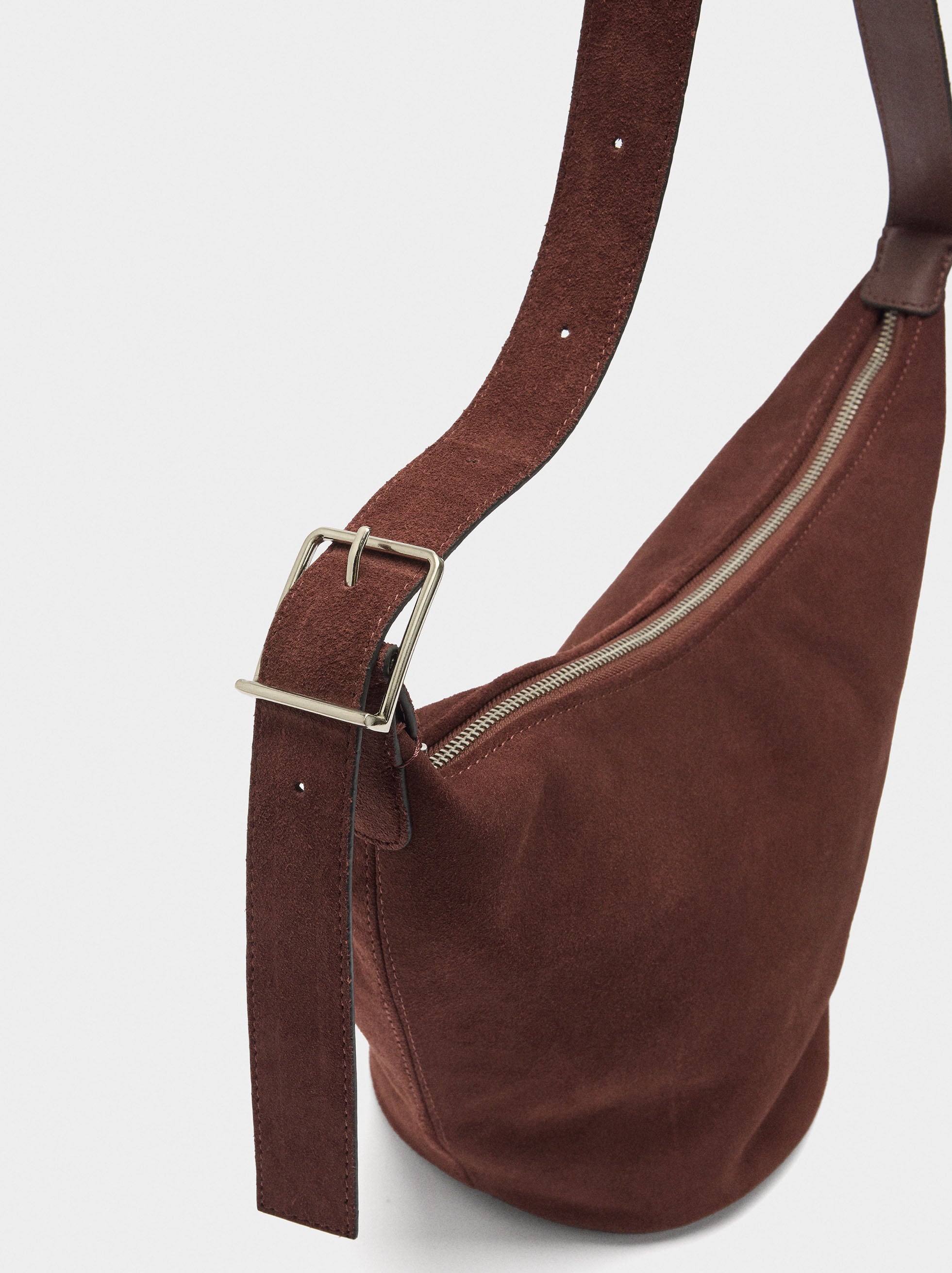 Bolso Bandolera De Piel Lisa