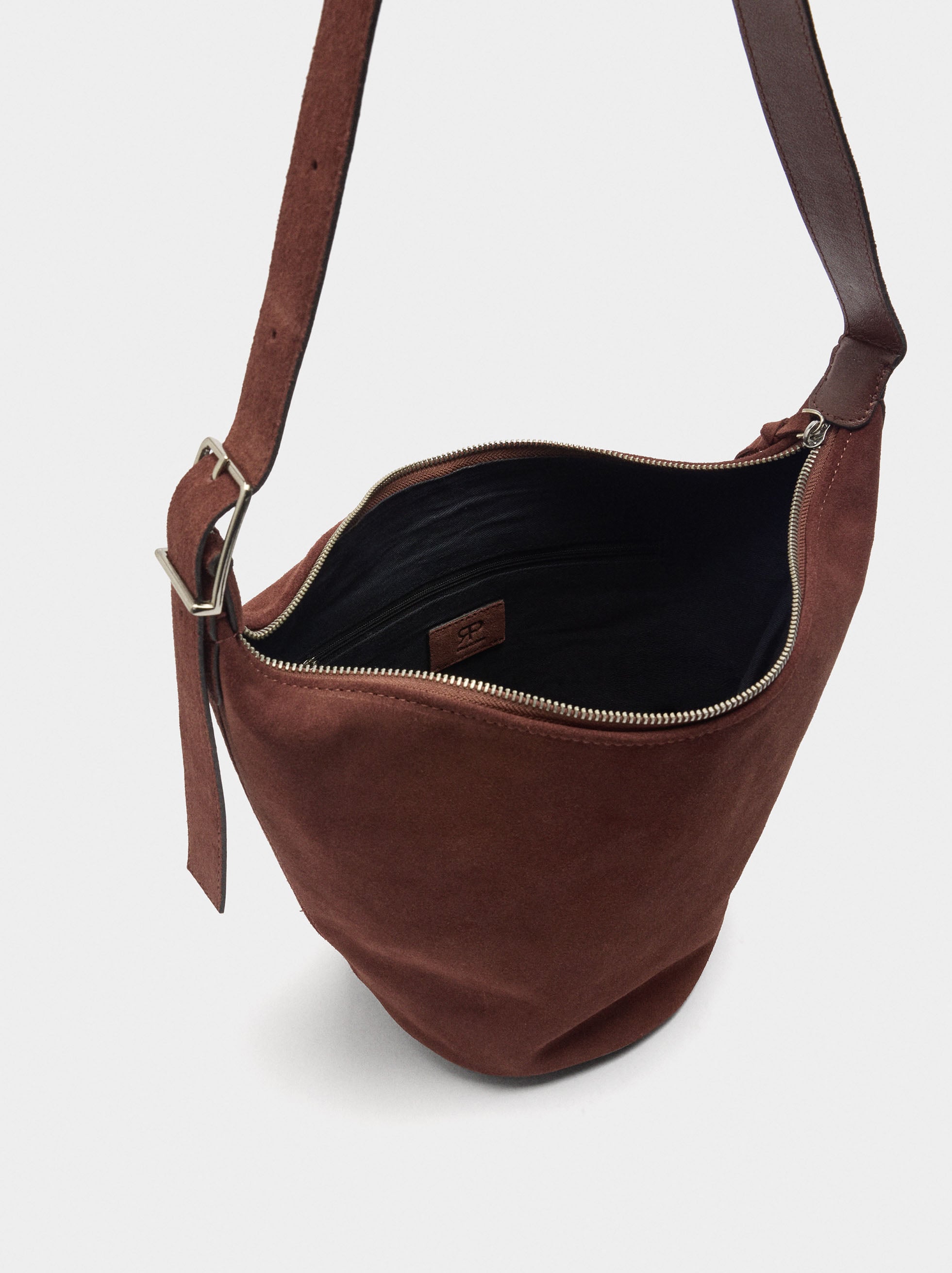 Bolso Bandolera De Piel Lisa
