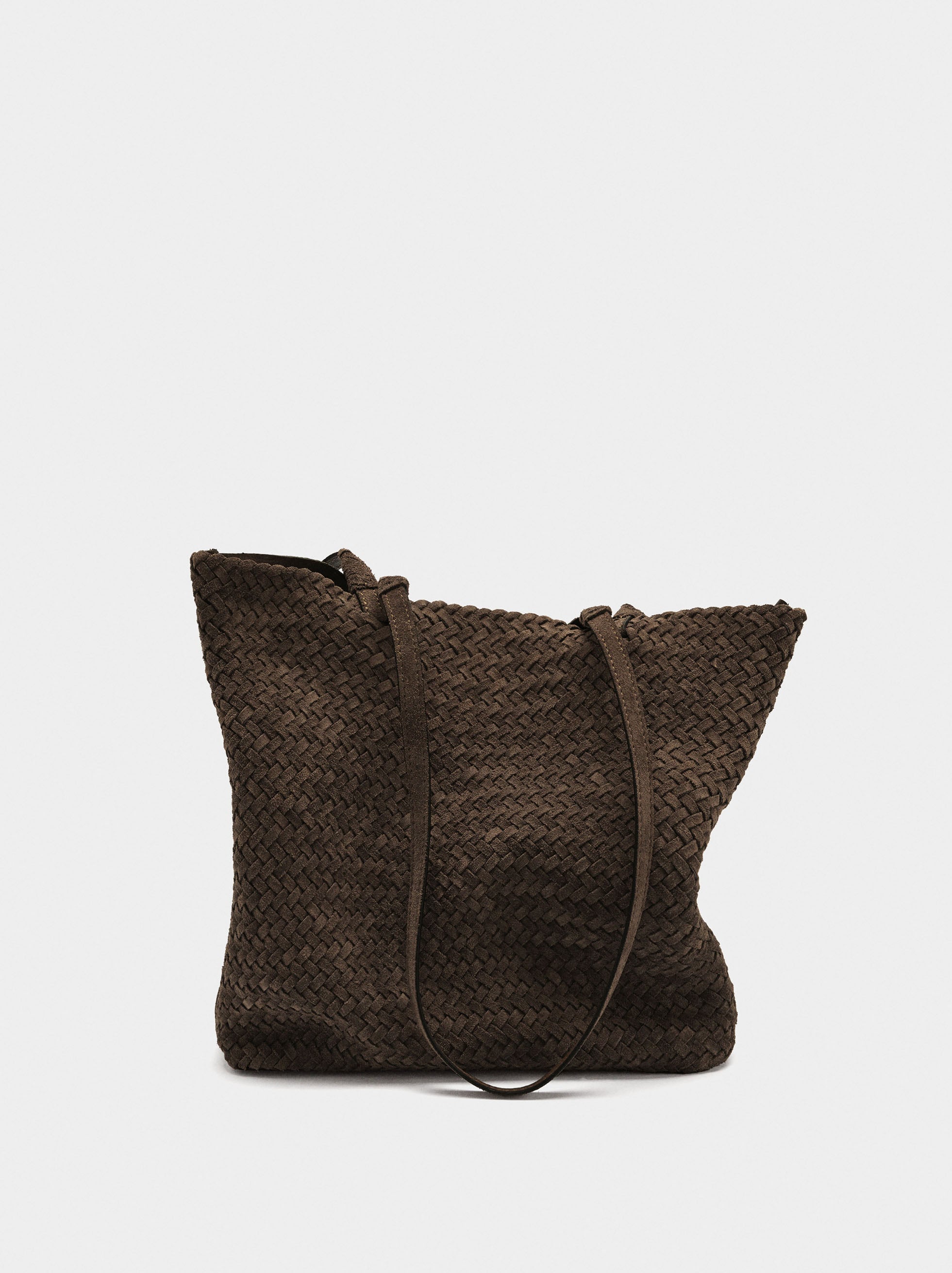 Bolso Shopper De Piel Trenzada