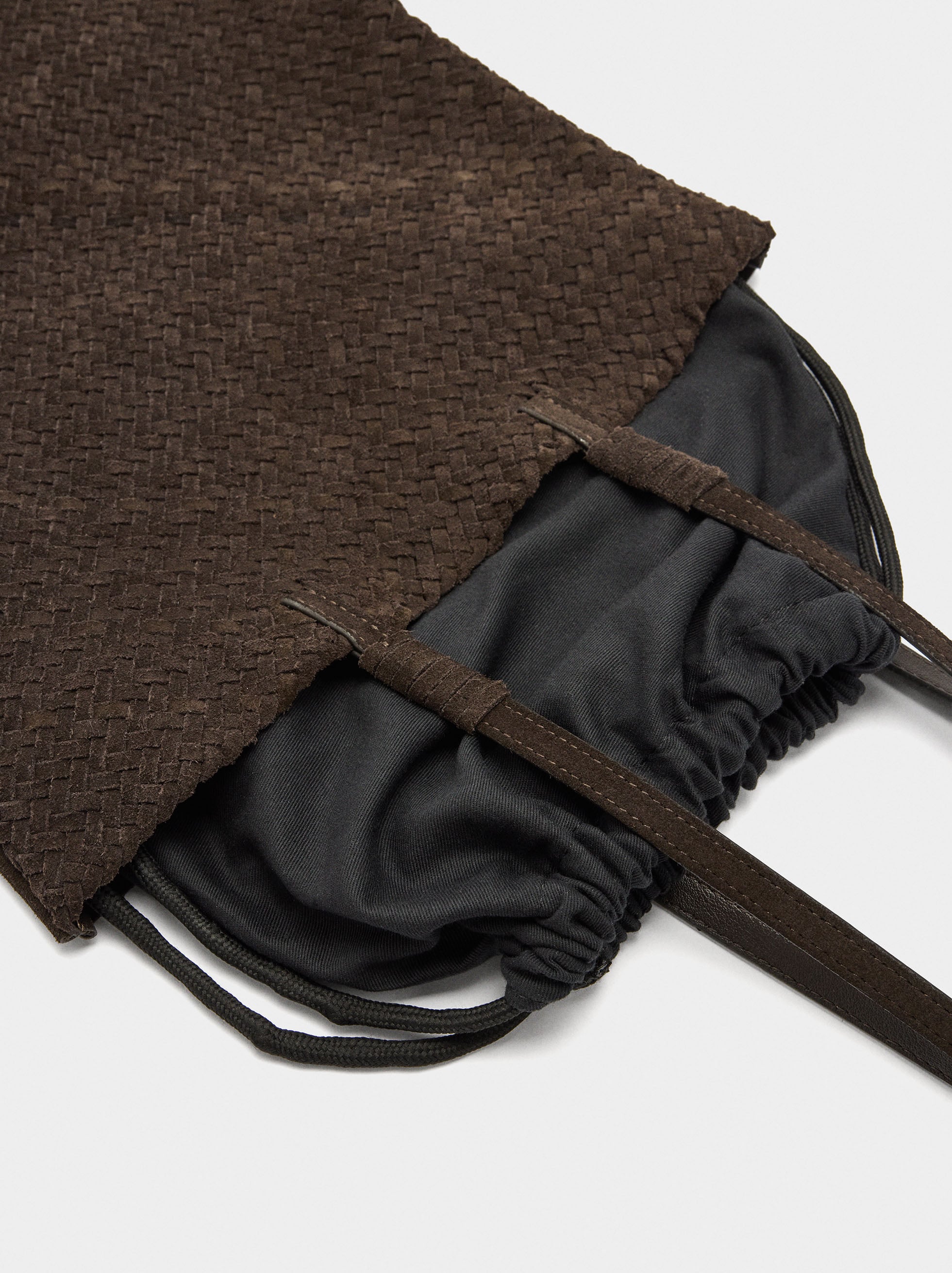Bolso Shopper De Piel Trenzada