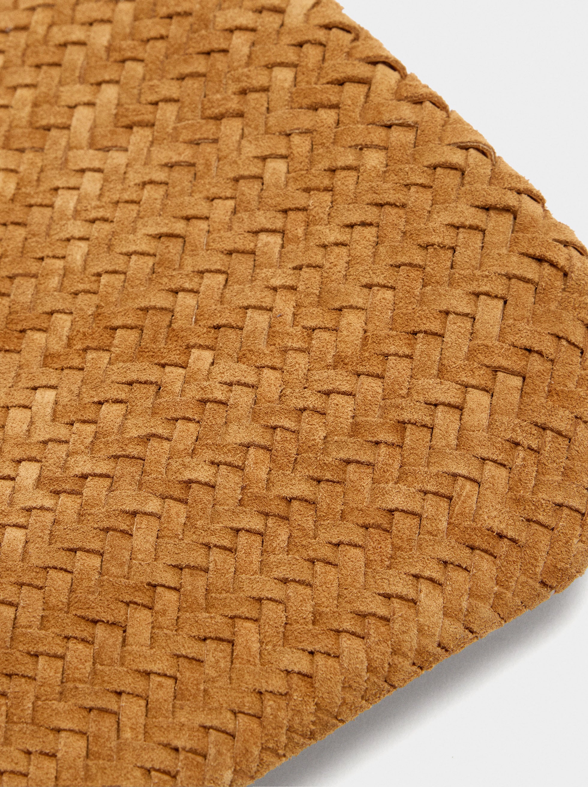 Bolso Shopper De Piel Trenzada