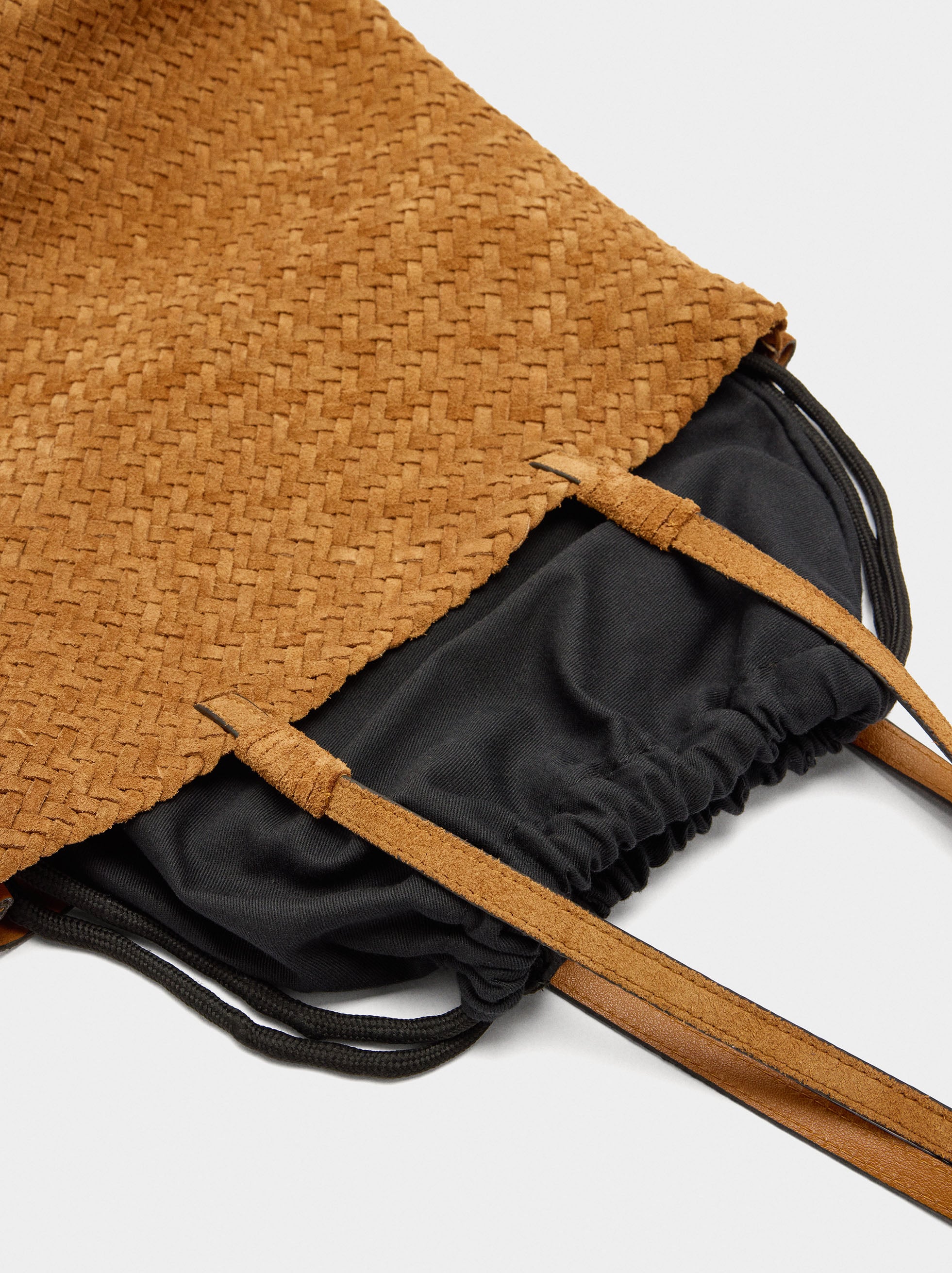 Bolso Shopper De Piel Trenzada