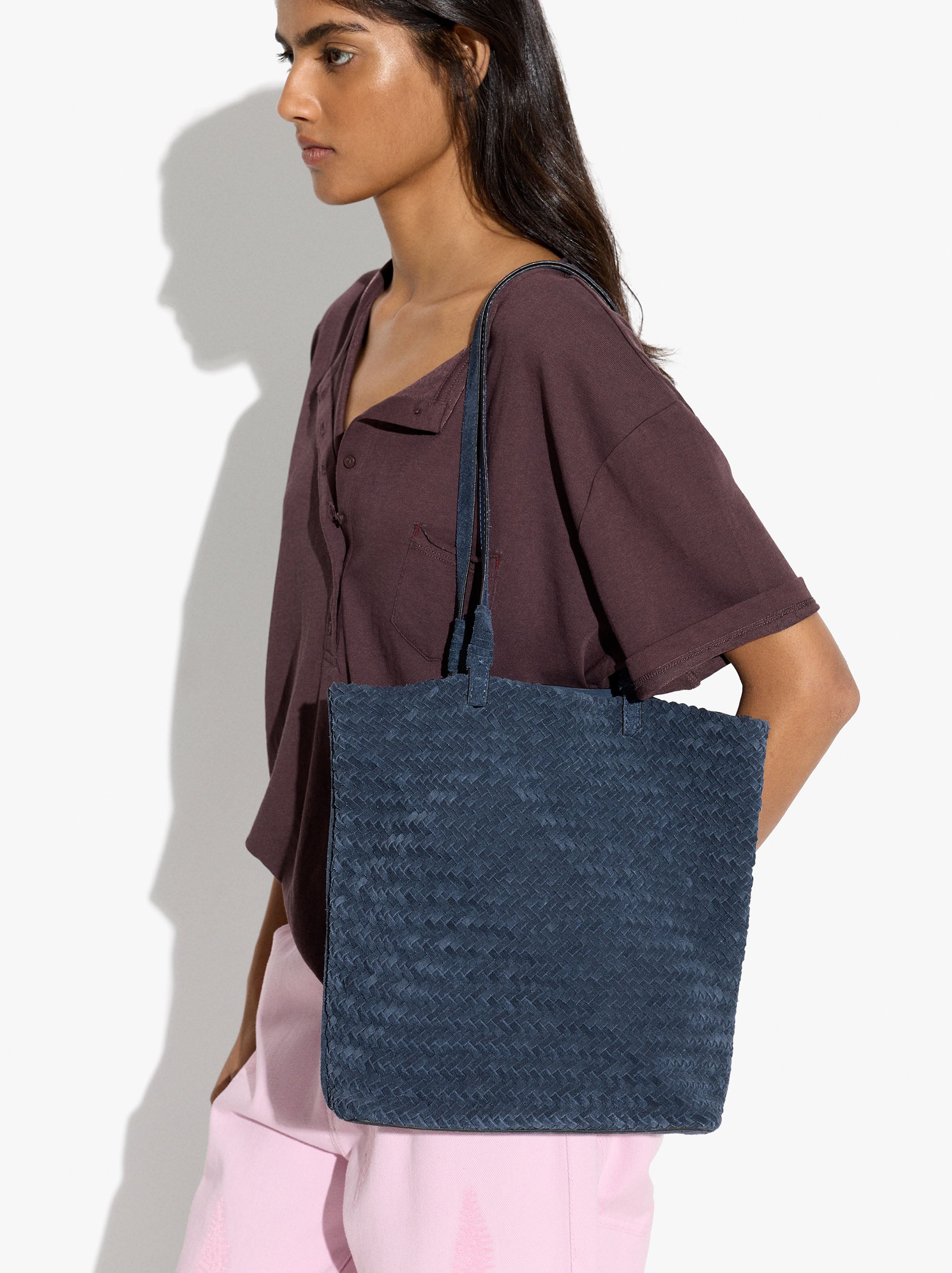 Bolso Shopper De Piel Trenzada