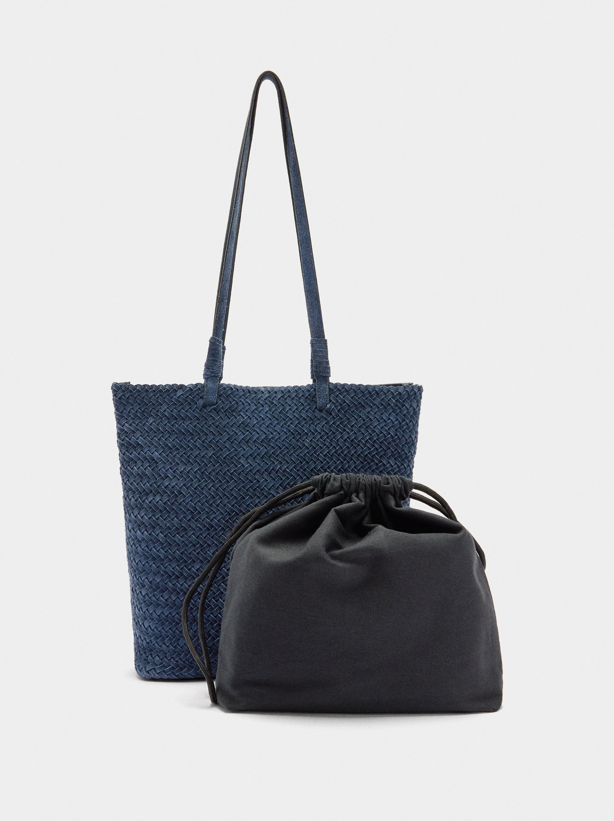 Bolso Shopper De Piel Trenzada