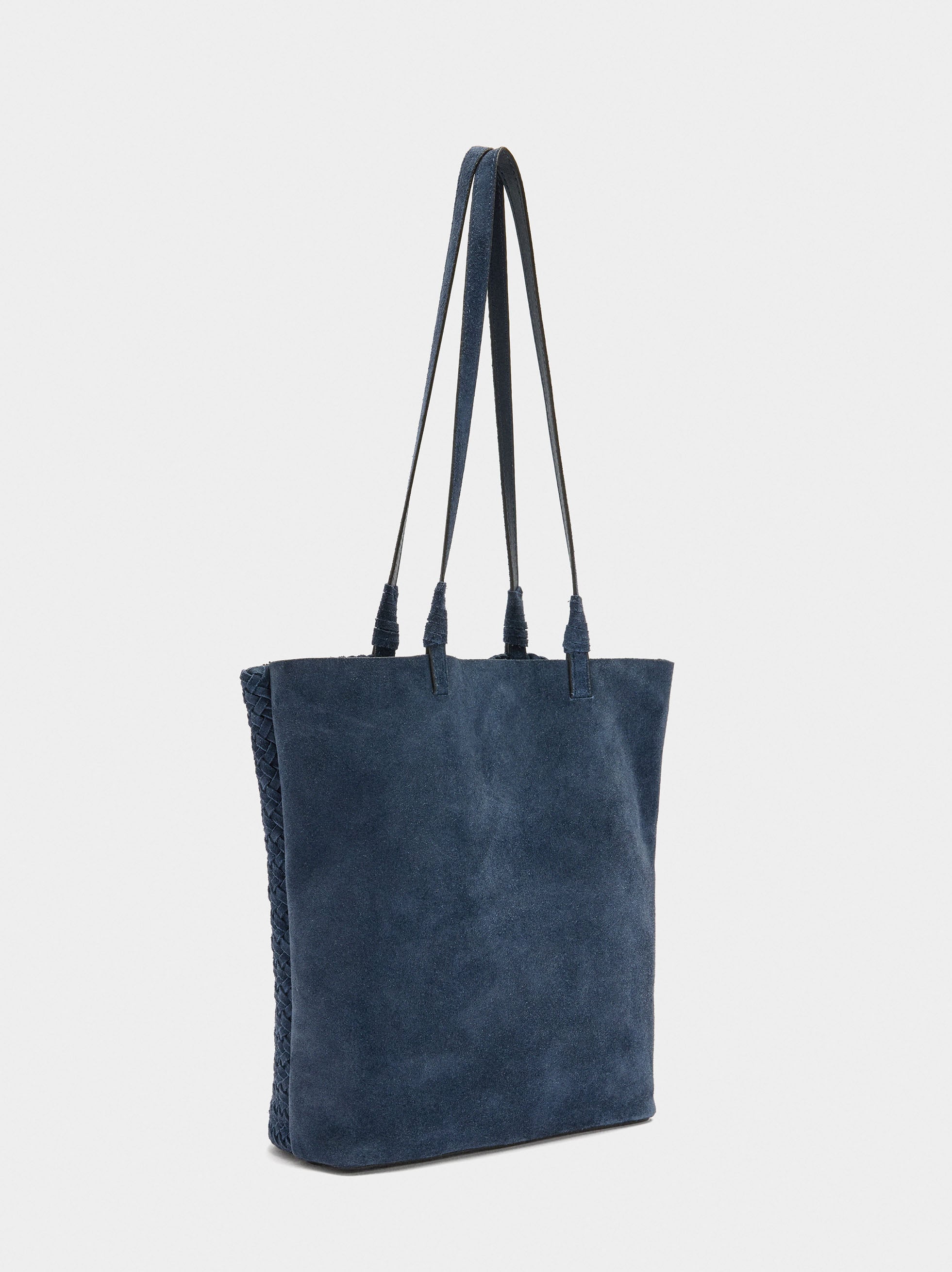 Bolso Shopper De Piel Trenzada