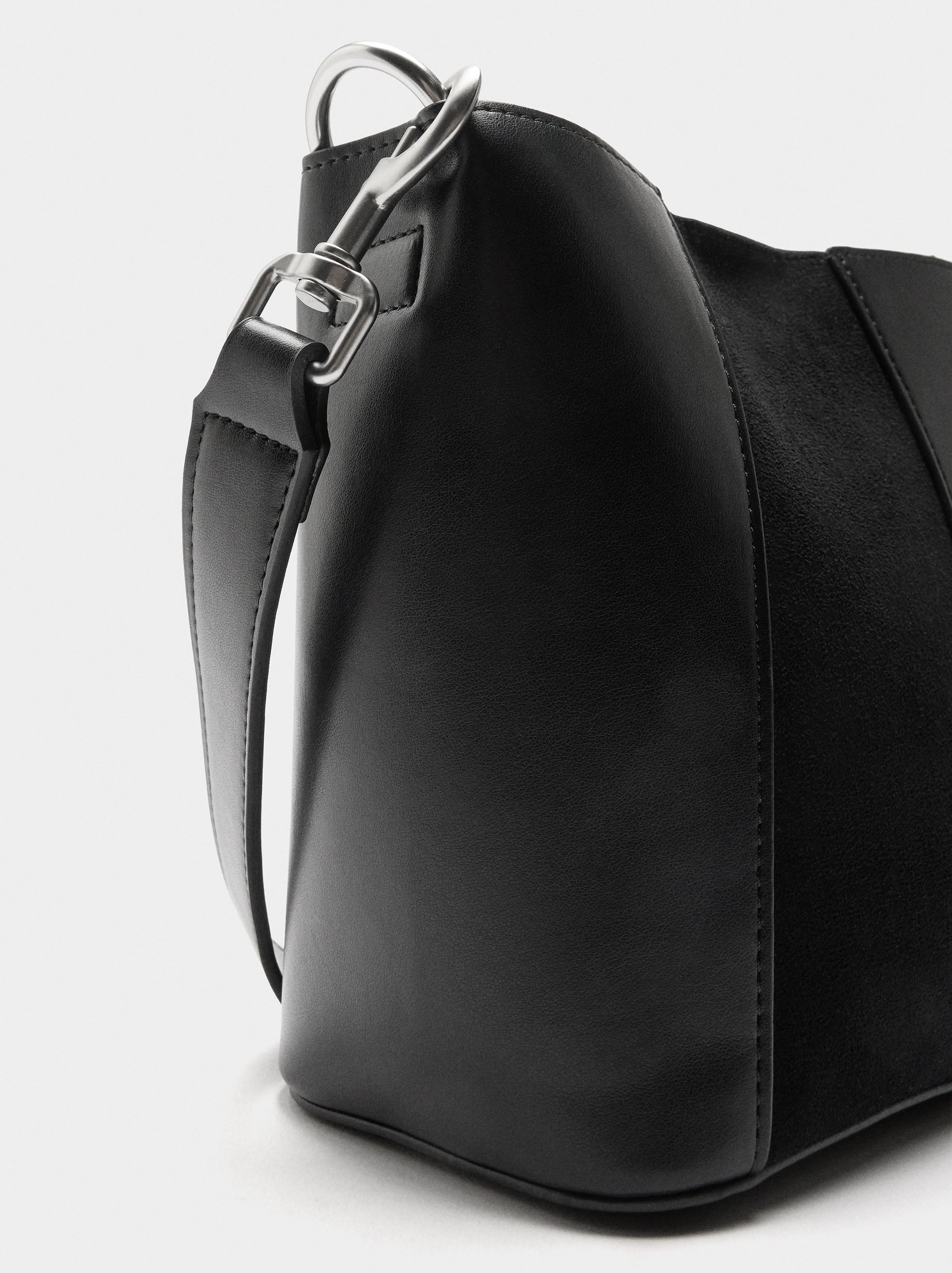 Bolso Bombonera Contraste De Texturas